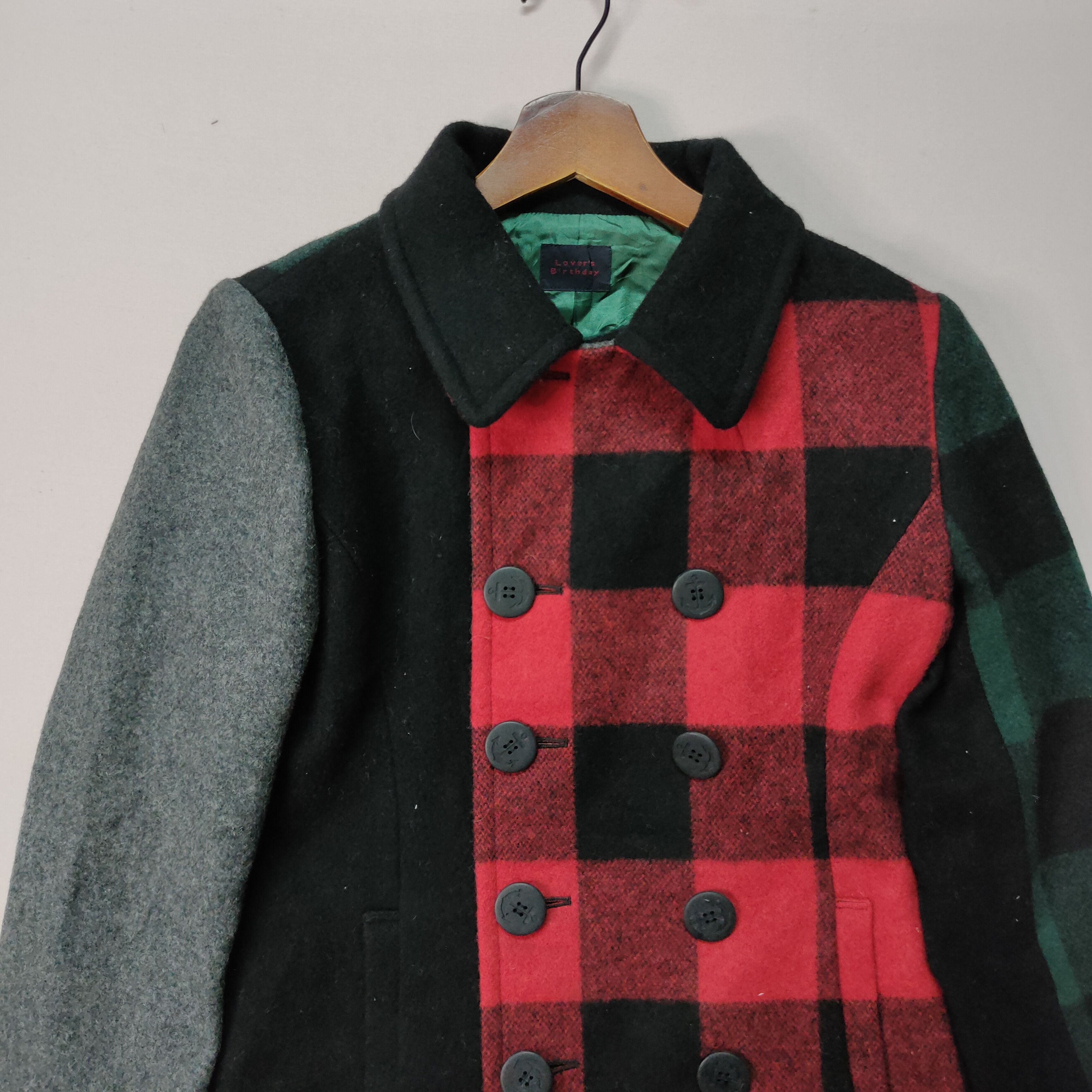 Vintage VINTAGE LOVER'S BIRTHDAY RED TARTAN CHECK DUFFLE COAT Size US S / EU 44-46 / 1 - 8 Thumbnail