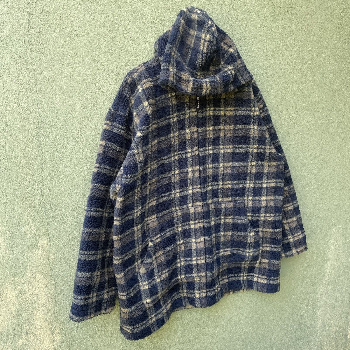 Japanese Brand Vintage HANES Checkred Zipper Hooded Fleece Jacket Size US XXL / EU 58 / 5 - 2 Thumbnail