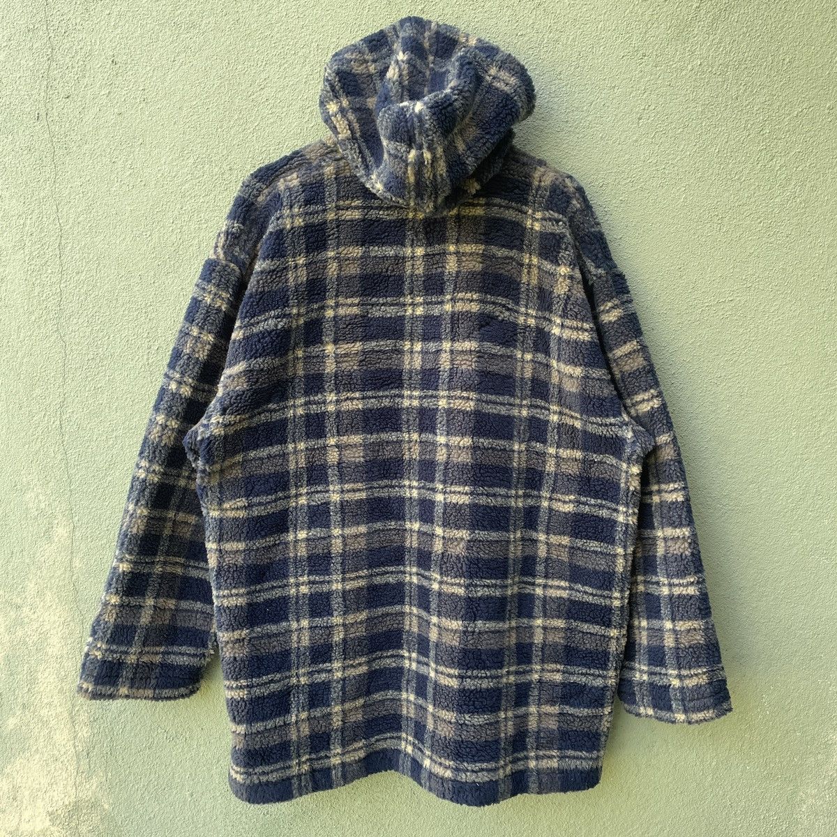Japanese Brand Vintage HANES Checkred Zipper Hooded Fleece Jacket Size US XXL / EU 58 / 5 - 12 Thumbnail