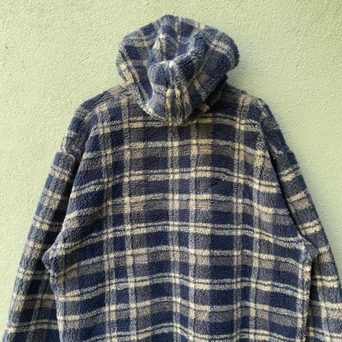 Japanese Brand Vintage HANES Checkred Zipper Hooded Fleece Jacket Size US XXL / EU 58 / 5 - 11 Thumbnail
