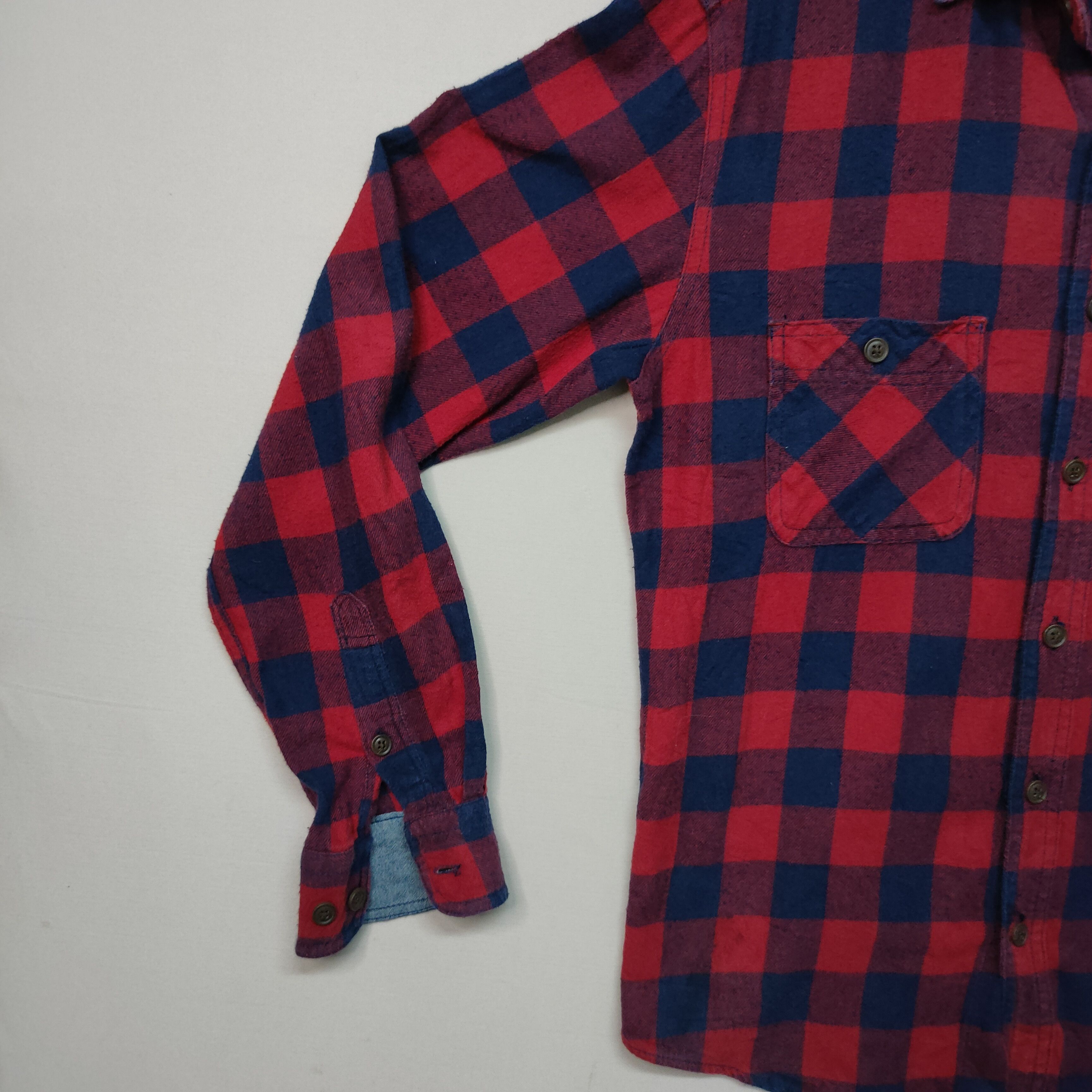 Japanese Brand × Vintage VINTAGE GENBONY CHEECKRED FLANEL BUTTON UPS SHIRT Size US M / EU 48-50 / 2 - 3 Thumbnail