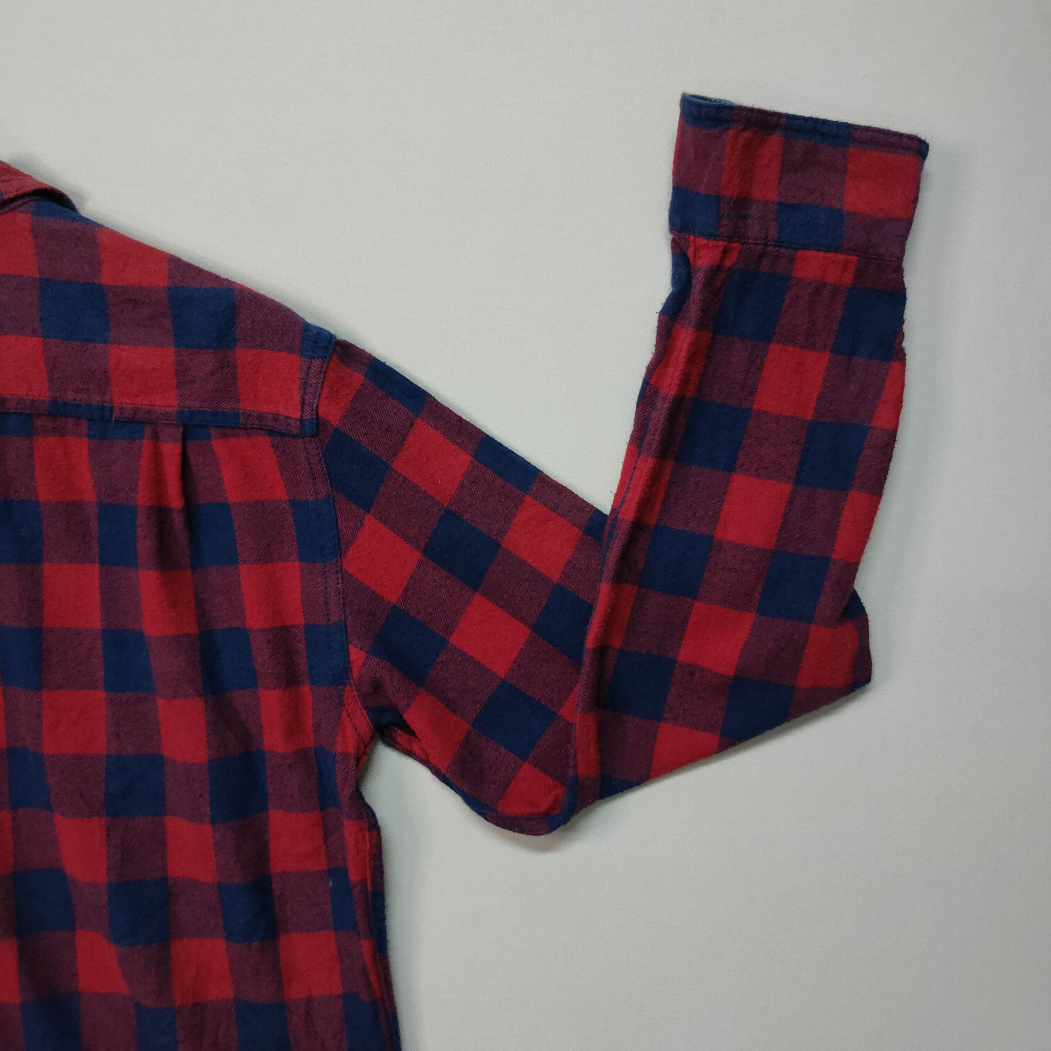 Japanese Brand × Vintage VINTAGE GENBONY CHEECKRED FLANEL BUTTON UPS SHIRT Size US M / EU 48-50 / 2 - 8 Thumbnail