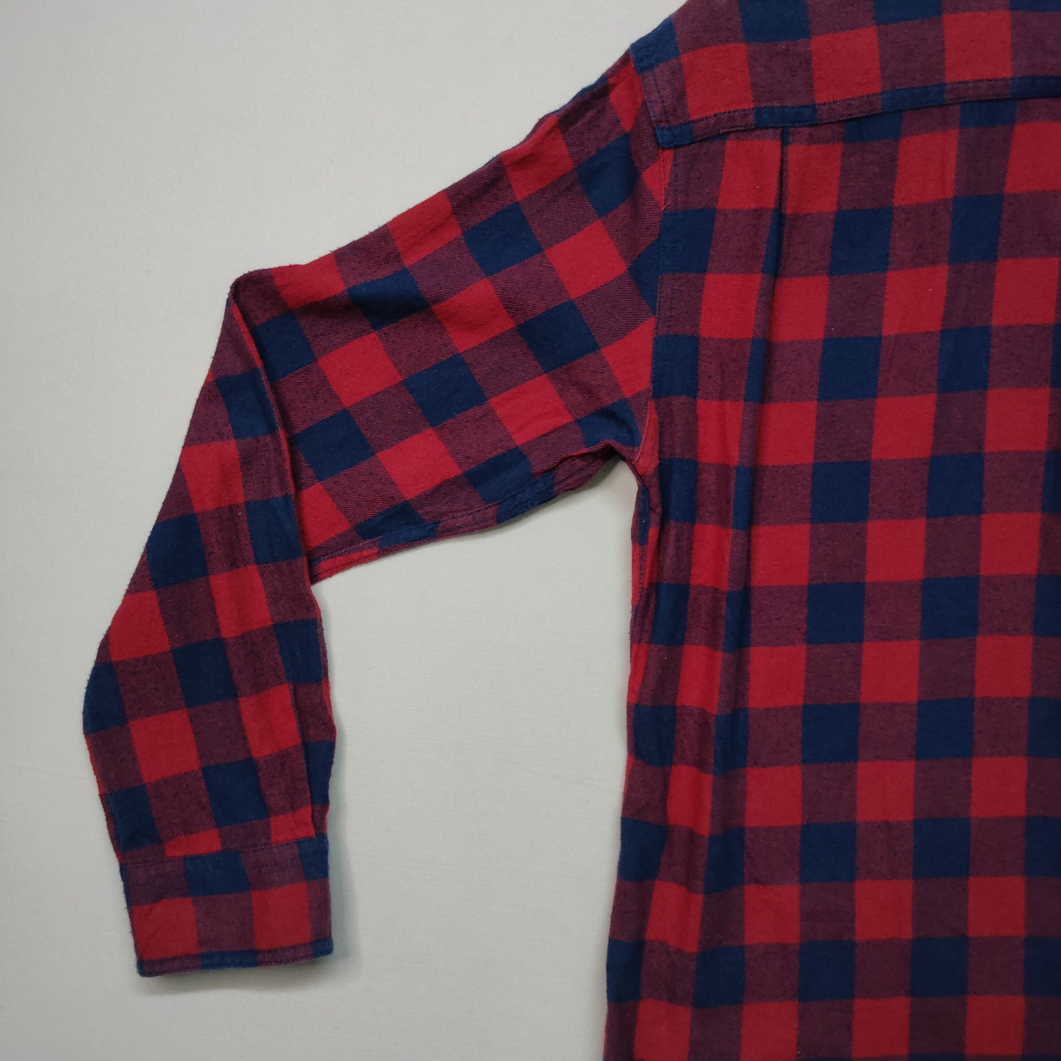 Japanese Brand × Vintage VINTAGE GENBONY CHEECKRED FLANEL BUTTON UPS SHIRT Size US M / EU 48-50 / 2 - 9 Thumbnail
