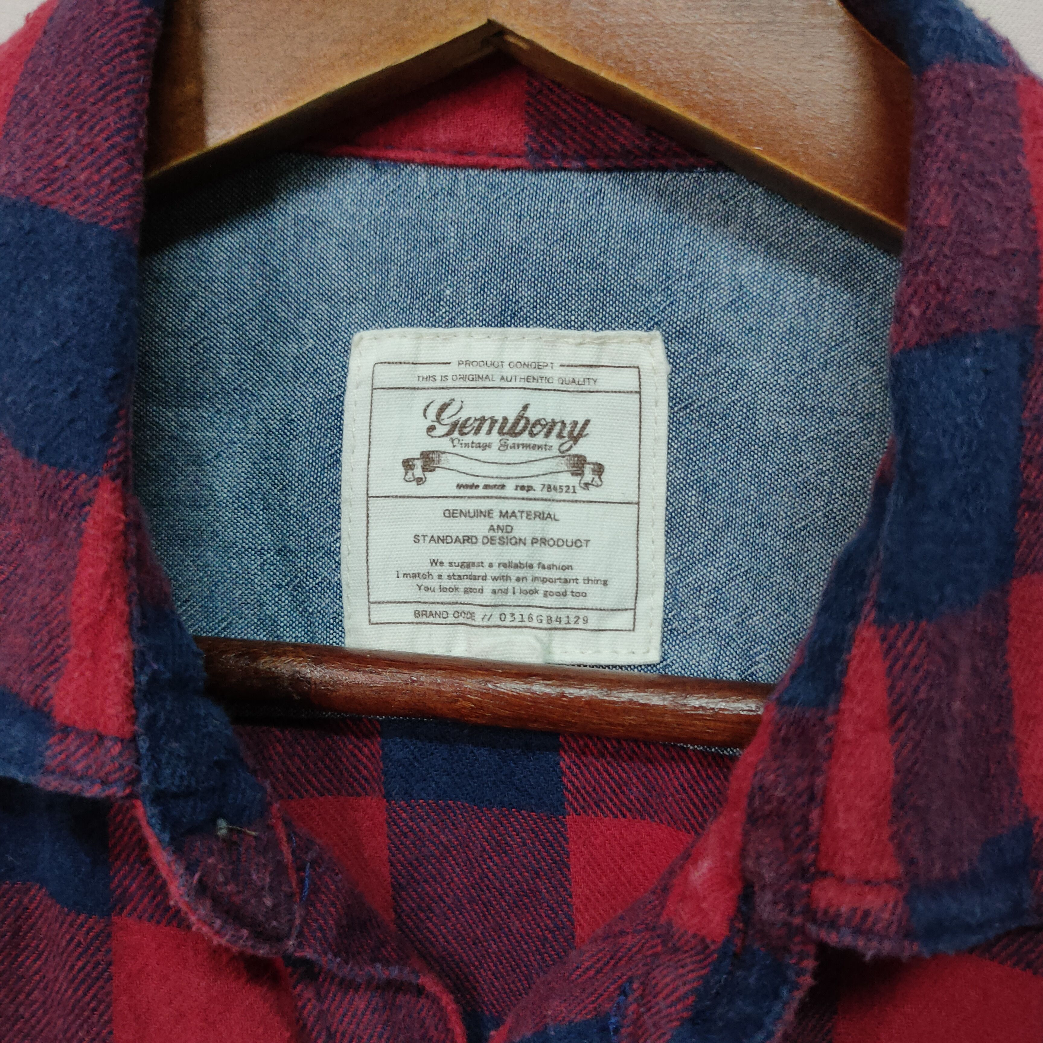 Japanese Brand × Vintage VINTAGE GENBONY CHEECKRED FLANEL BUTTON UPS SHIRT Size US M / EU 48-50 / 2 - 6 Thumbnail