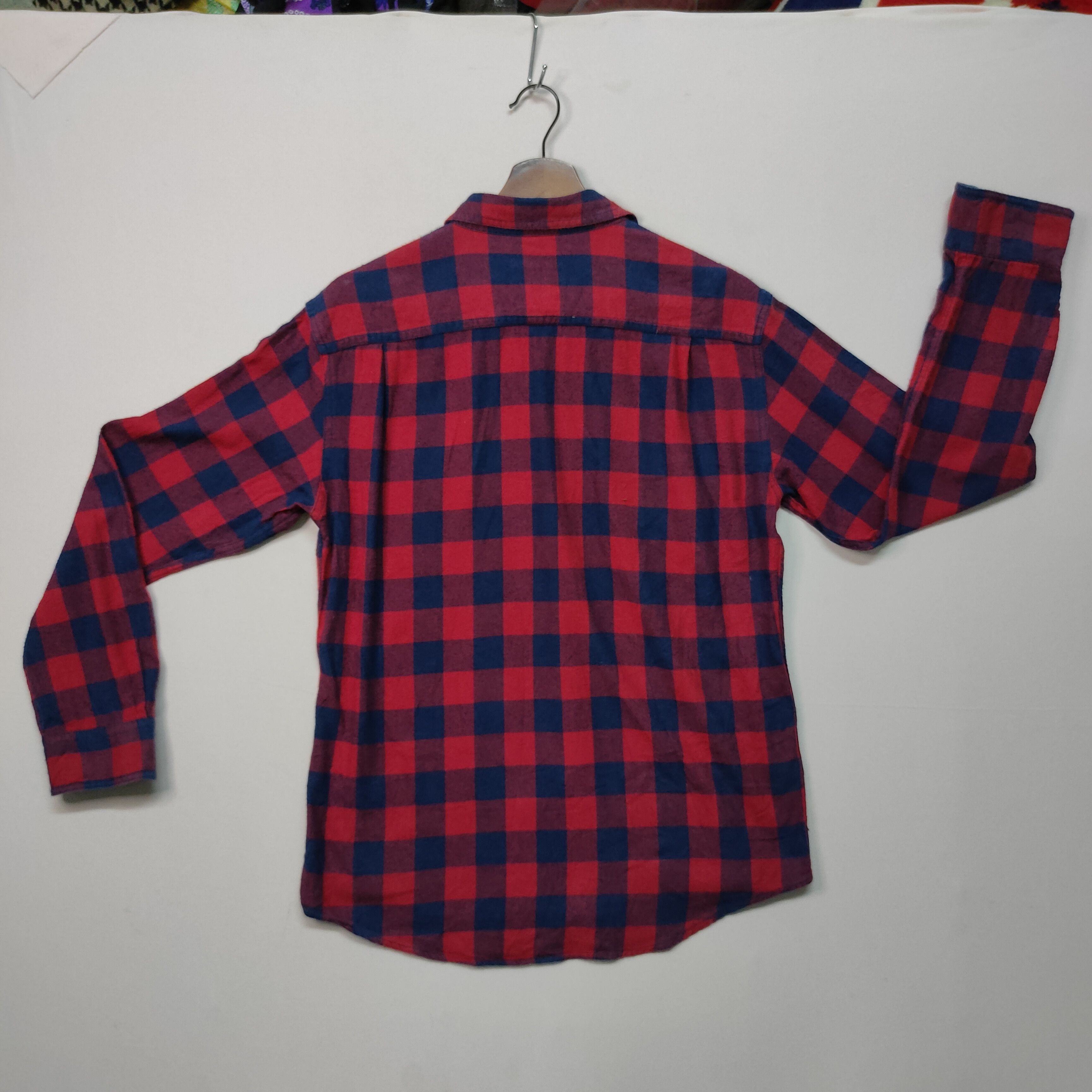 Japanese Brand × Vintage VINTAGE GENBONY CHEECKRED FLANEL BUTTON UPS SHIRT Size US M / EU 48-50 / 2 - 7 Thumbnail