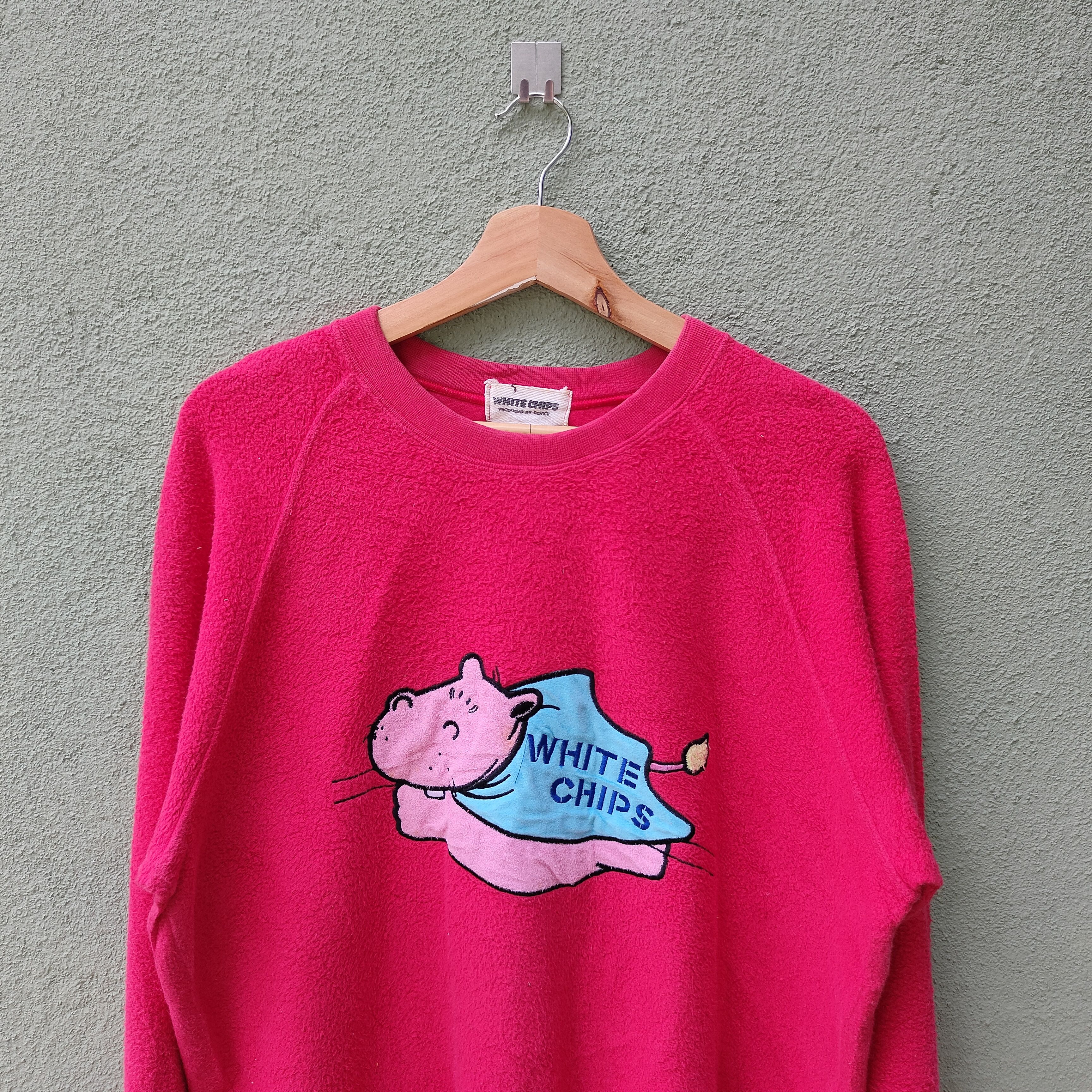 Designer × Japanese Brand Vintage White Chips Nice Design Big Logo Sweatshirt Size US L / EU 52-54 / 3 - 4 Thumbnail