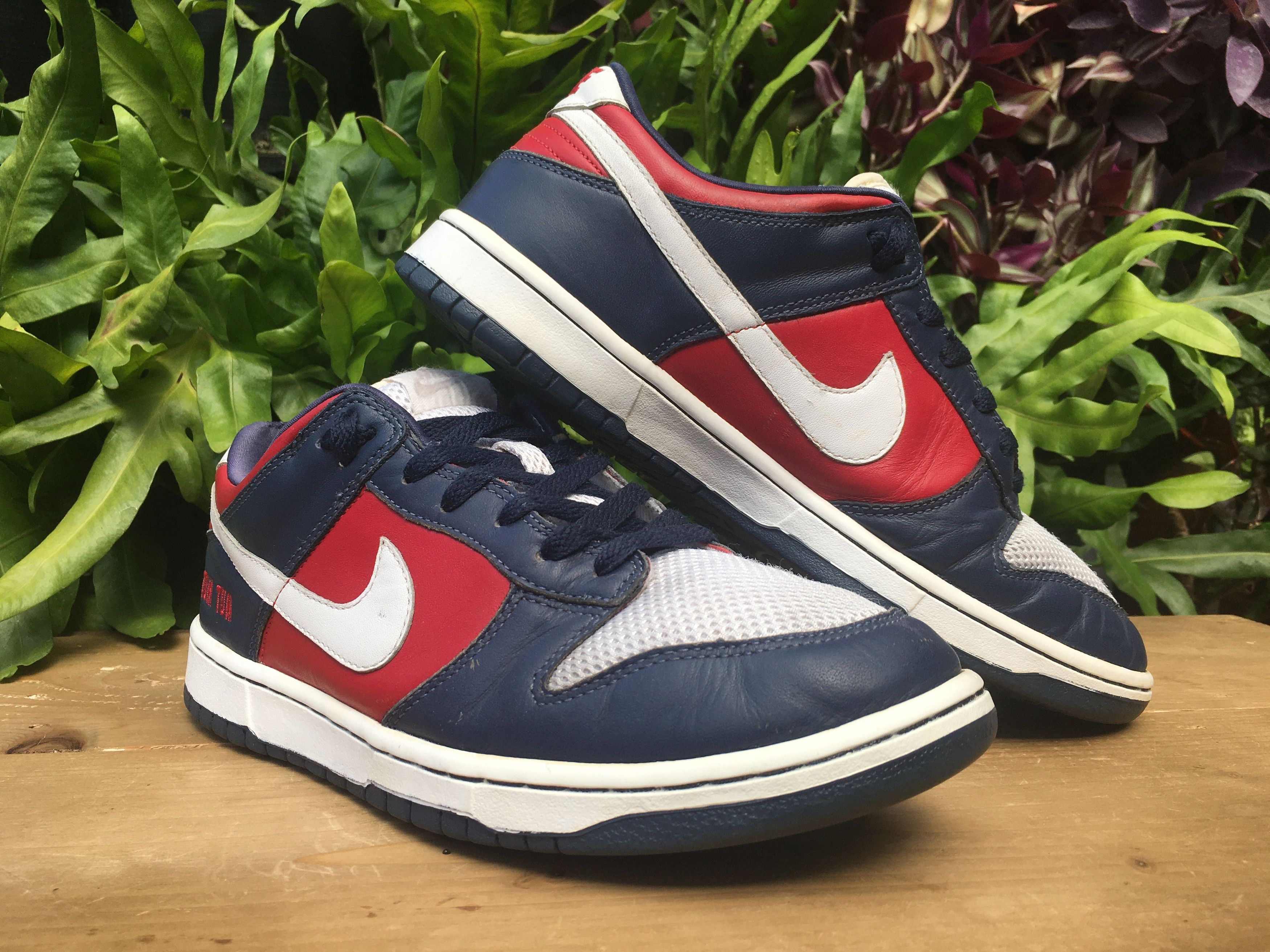 Nike 🔥 Nike Dunk Low ID Obsidian Red White 2007 Size US 10.5 / EU 43-44 - 4 Thumbnail