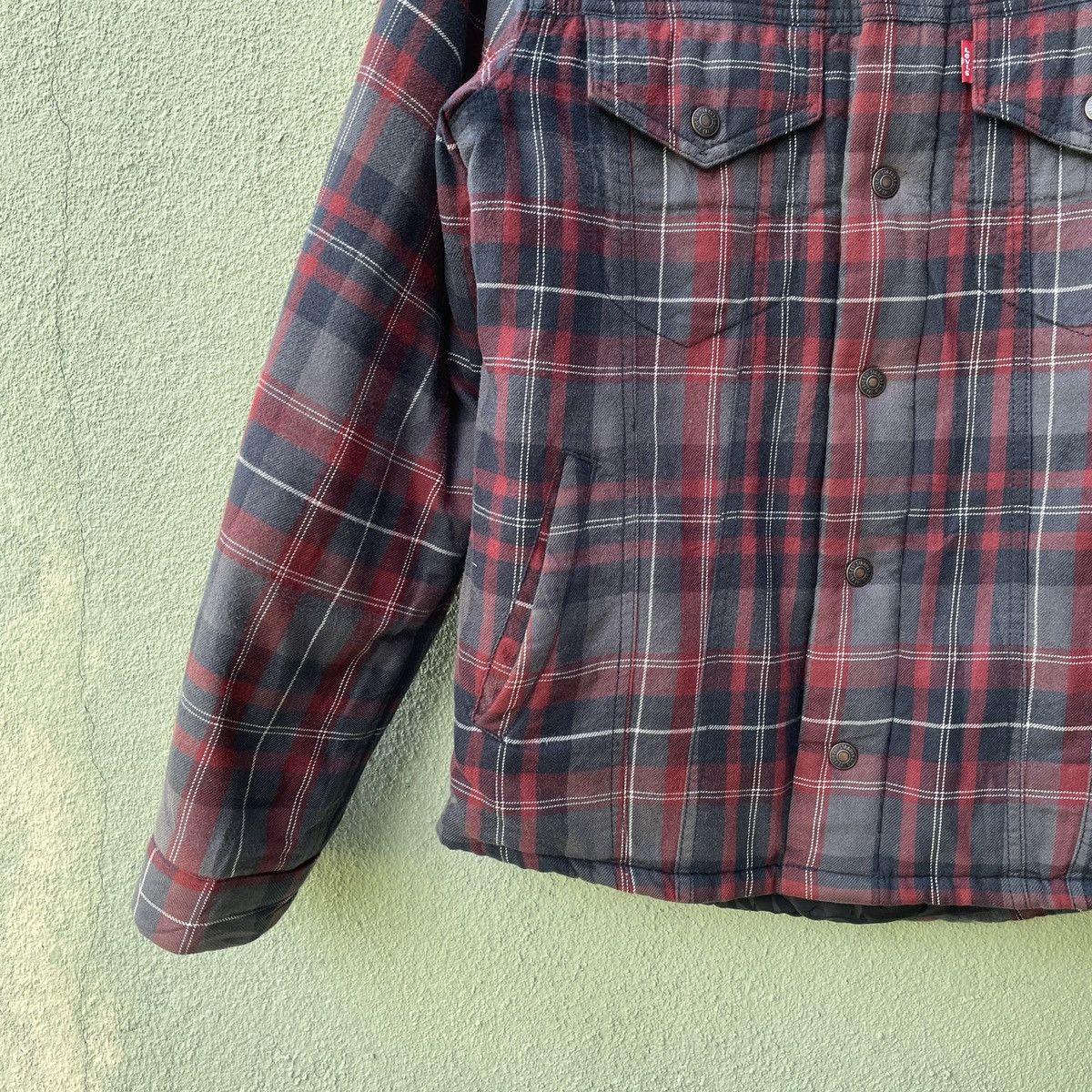 Levi's × Levi's Vintage Clothing × Vintage Vintage‼️ LEVI’S STRAUSS & CO Checkred Button Ups Jacket Size US M / EU 48-50 / 2 - 6 Thumbnail