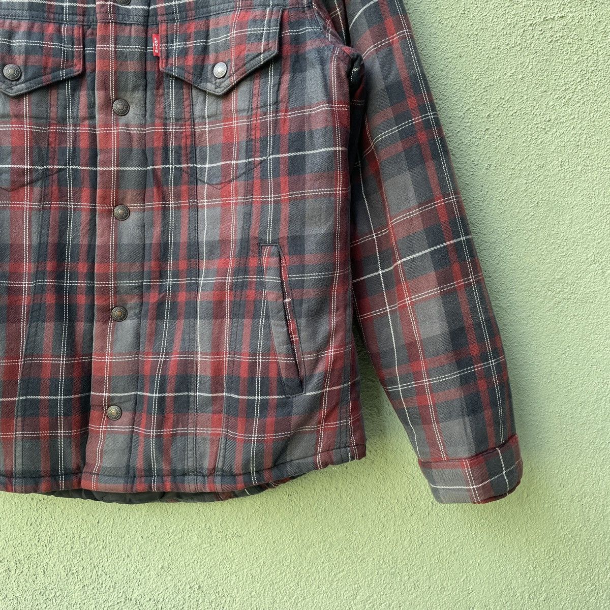 Levi's × Levi's Vintage Clothing × Vintage Vintage‼️ LEVI’S STRAUSS & CO Checkred Button Ups Jacket Size US M / EU 48-50 / 2 - 5 Thumbnail