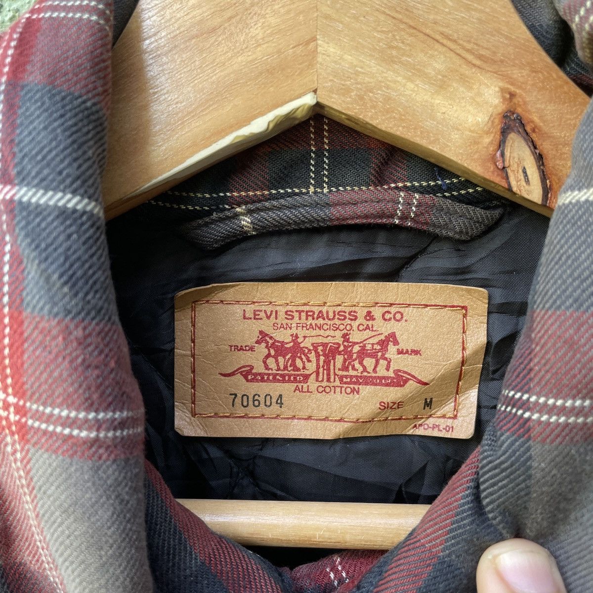 Levi's × Levi's Vintage Clothing × Vintage Vintage‼️ LEVI’S STRAUSS & CO Checkred Button Ups Jacket Size US M / EU 48-50 / 2 - 9 Thumbnail