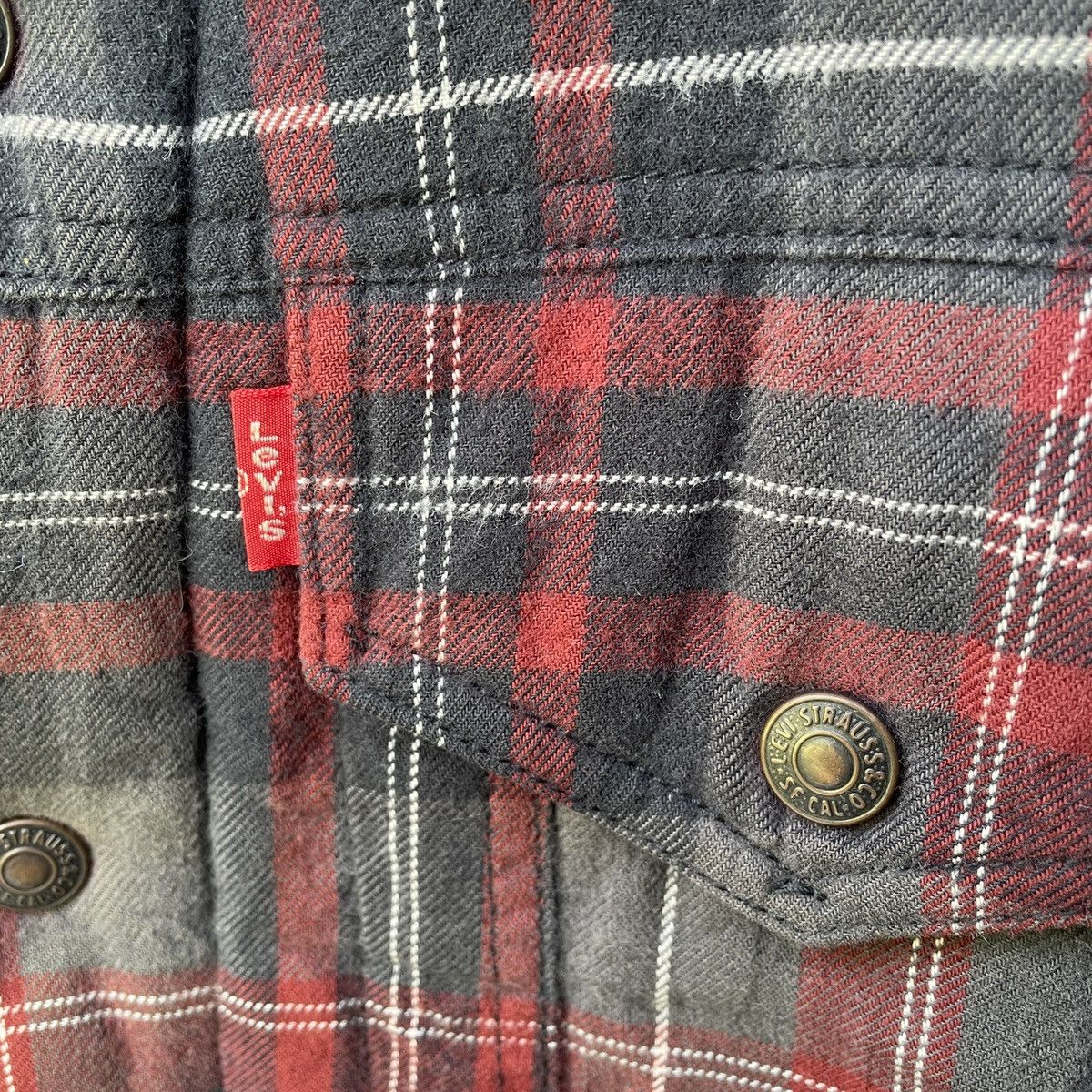 Levi's × Levi's Vintage Clothing × Vintage Vintage‼️ LEVI’S STRAUSS & CO Checkred Button Ups Jacket Size US M / EU 48-50 / 2 - 8 Thumbnail