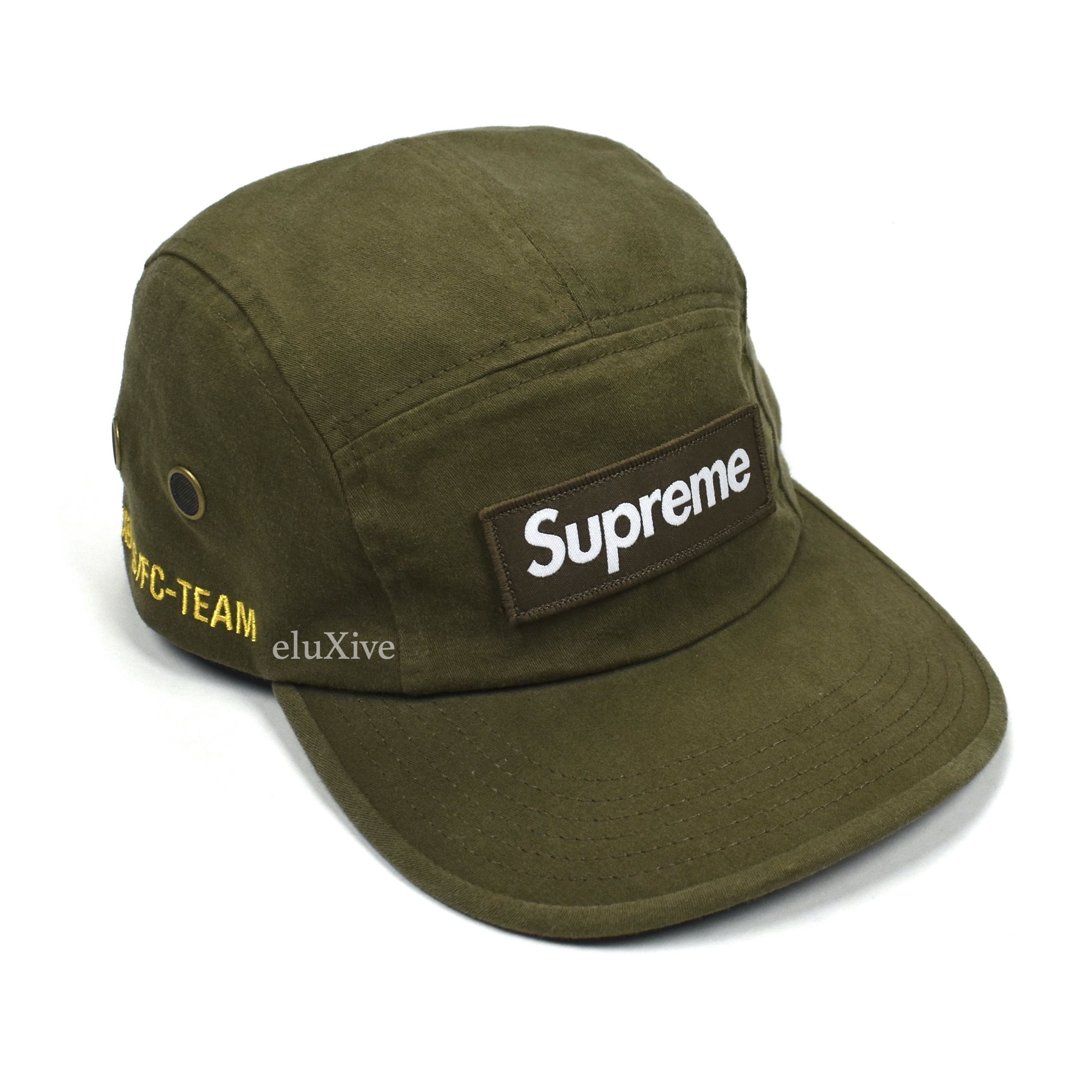 image of Supreme Brown Military Box Logo Hat Ds Ss22, Men's