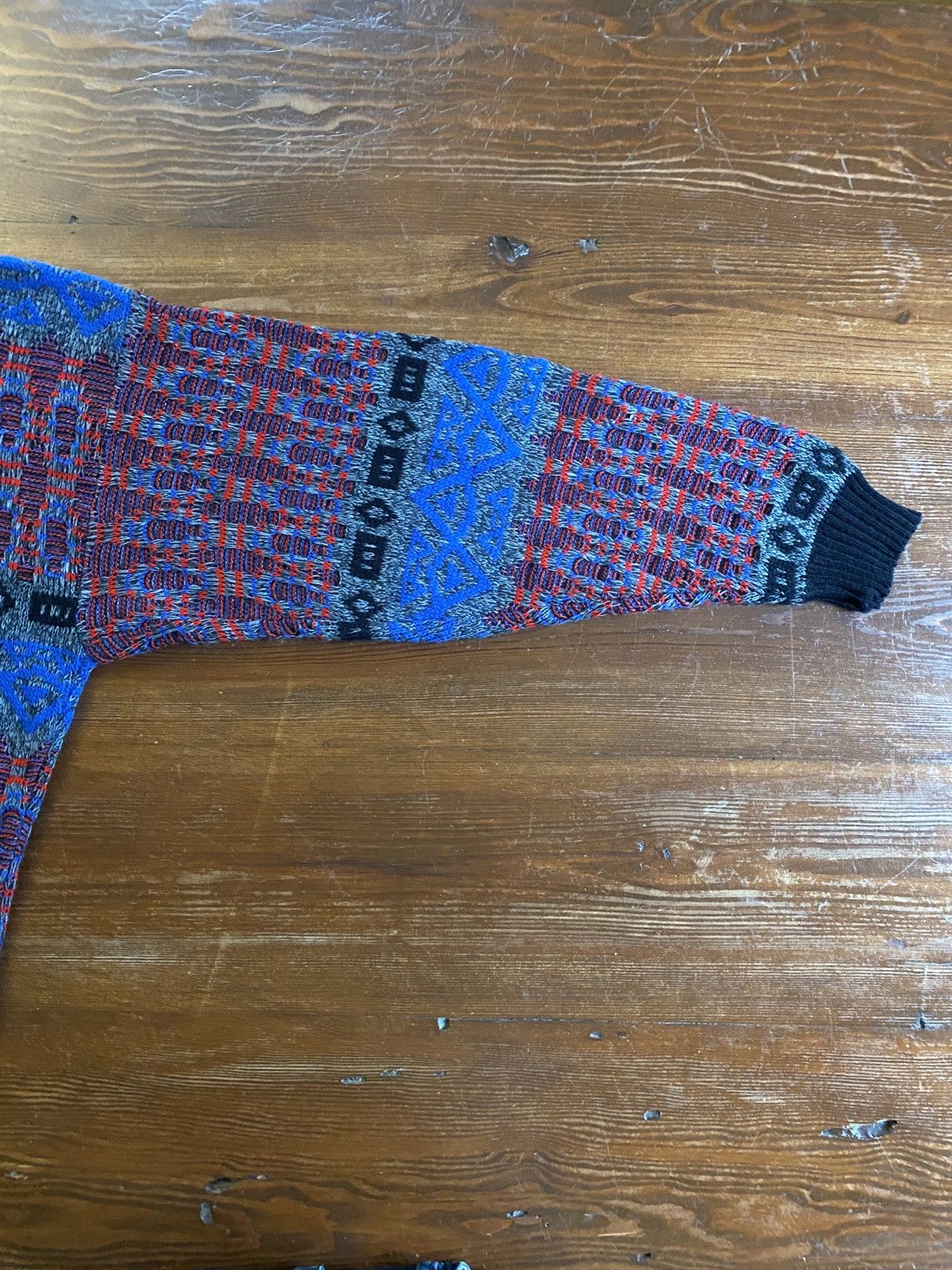 Vintage Vintage 80’s Wild Thunder Abstract 3D Knit Sweater Size US S / EU 44-46 / 1 - 10 Thumbnail