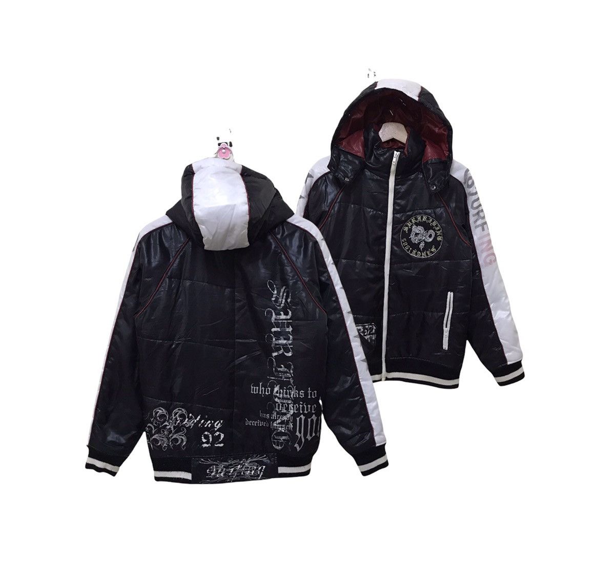 Japanese Brand Vintage Sorridere Hoodie Puffer Jacket Size US S / EU 44-46 / 1 - 1 Thumbnail