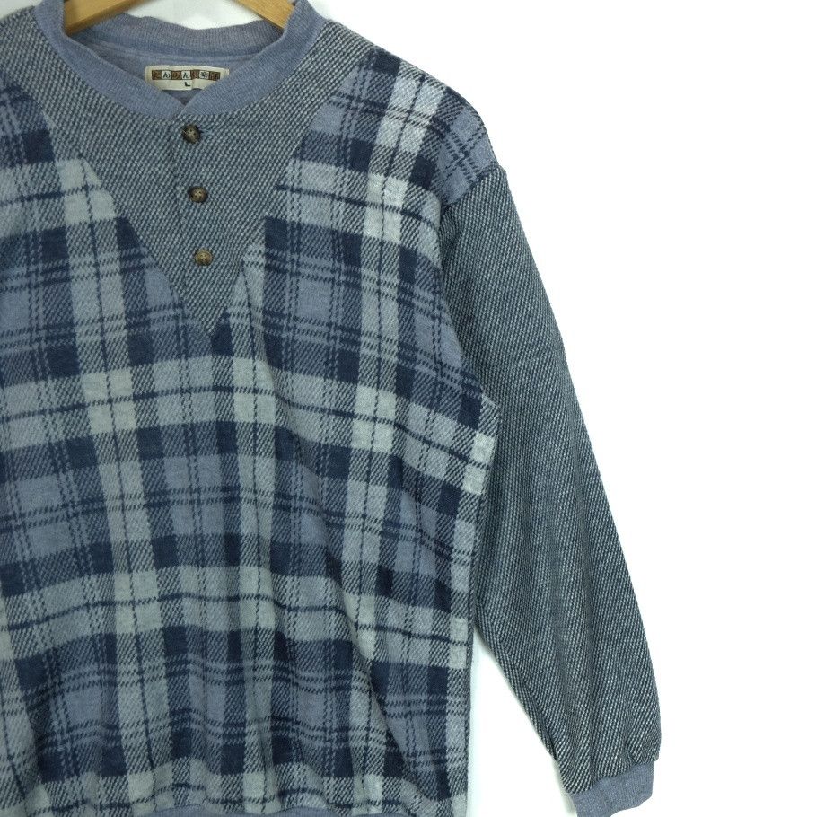 Japanese Brand × Vintage Vintage 90's JAPAN BRAND Check Retro Classic Sweatshirts Size US L / EU 52-54 / 3 - 4 Thumbnail