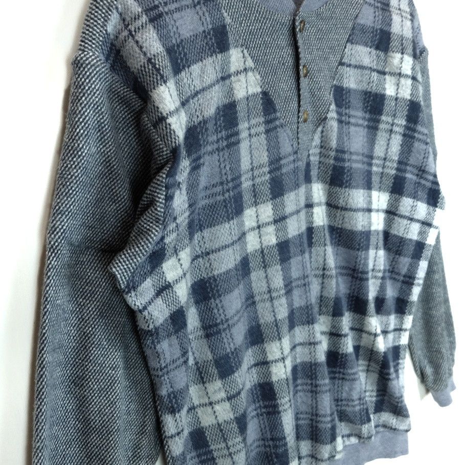 Japanese Brand × Vintage Vintage 90's JAPAN BRAND Check Retro Classic Sweatshirts Size US L / EU 52-54 / 3 - 5 Thumbnail