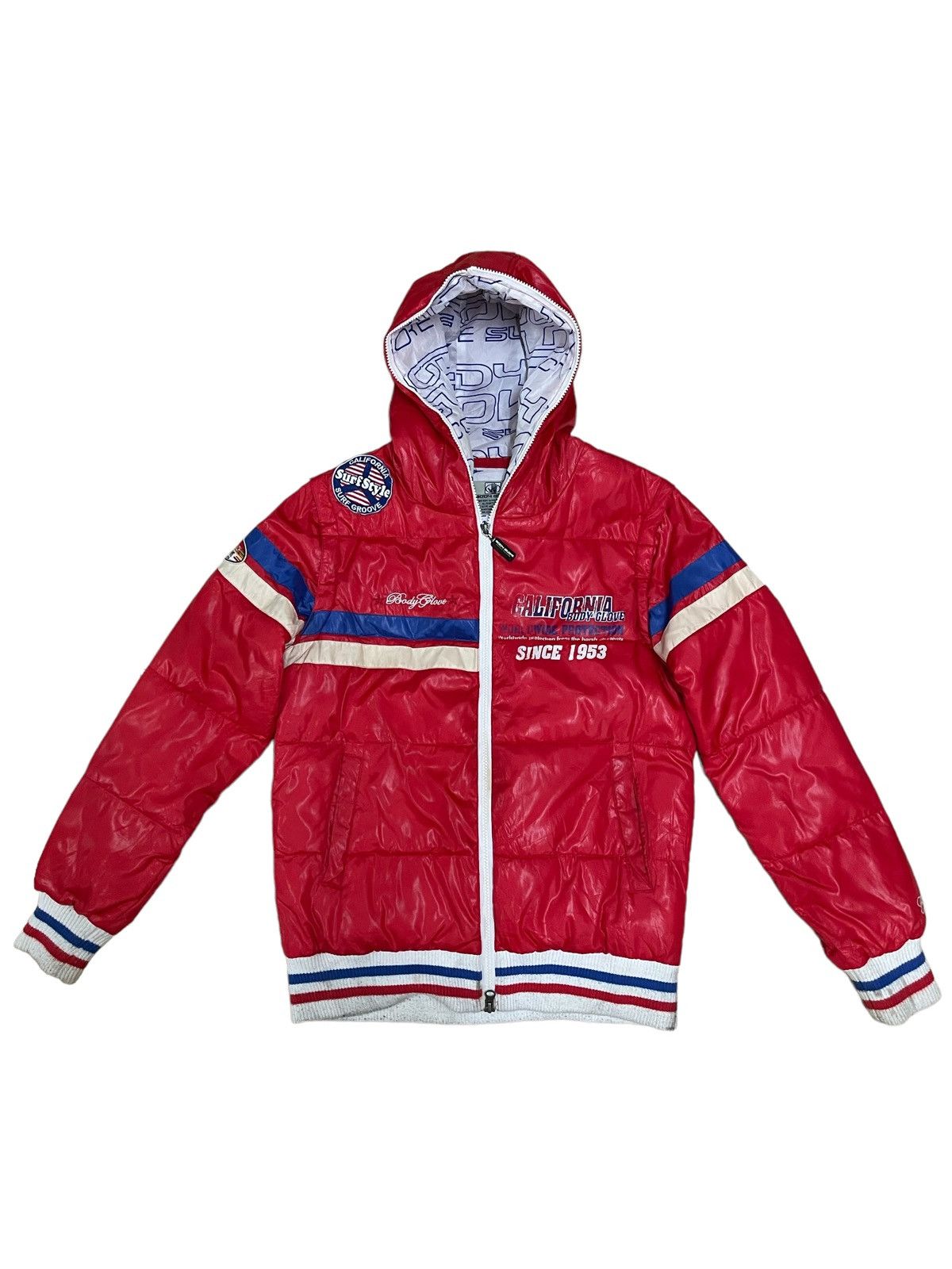 Body Glove Vintage Y2K Body Glove Surf Full Print PufferJacket Size US M / EU 48-50 / 2 - 2 Thumbnail