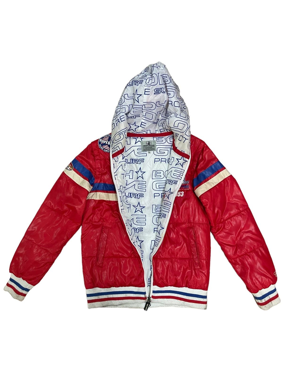 Body Glove Vintage Y2K Body Glove Surf Full Print PufferJacket Size US M / EU 48-50 / 2 - 3 Thumbnail