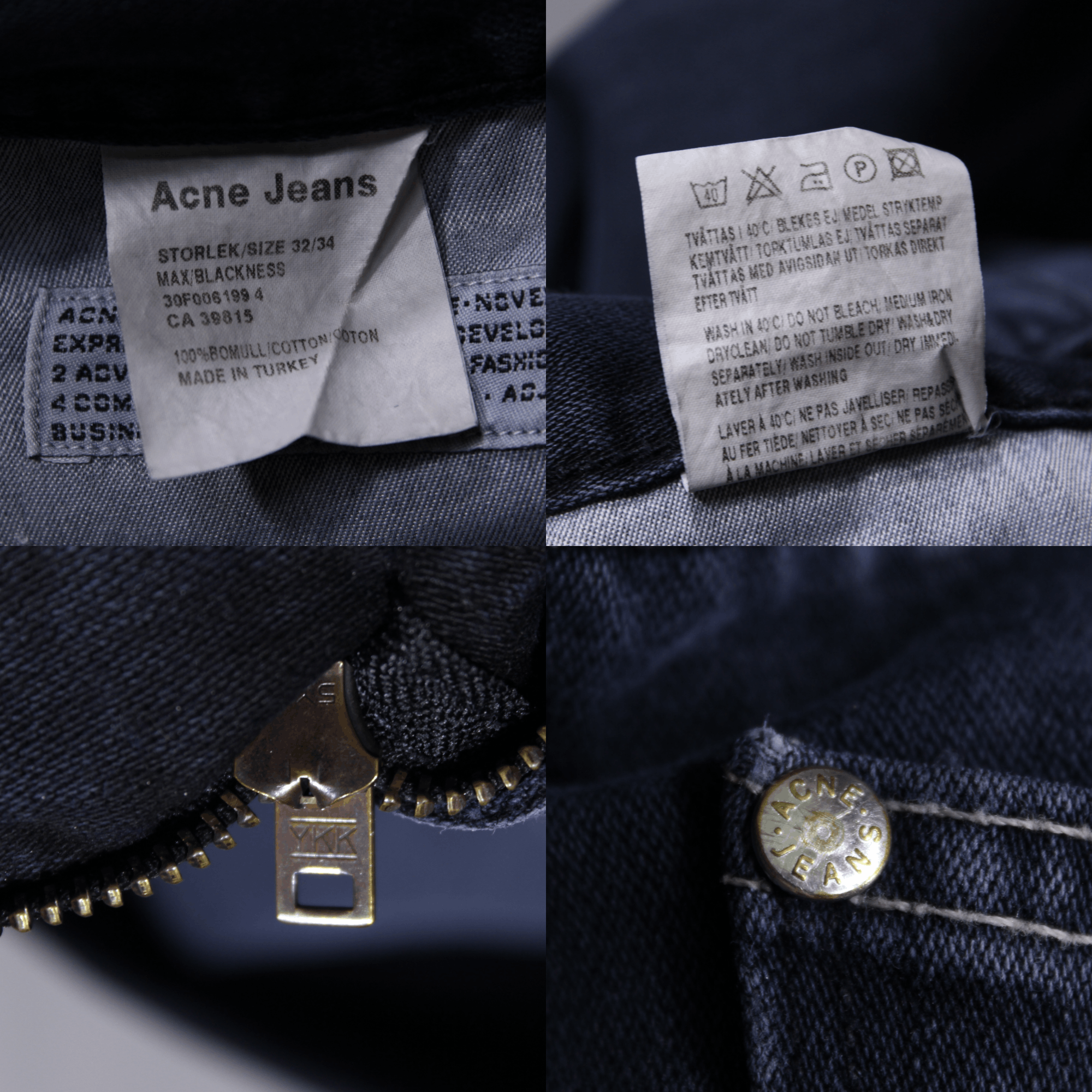 Acne Studios Acne Jeans Max Blackness Jeans Size US 32 / EU 48 - 11 Thumbnail