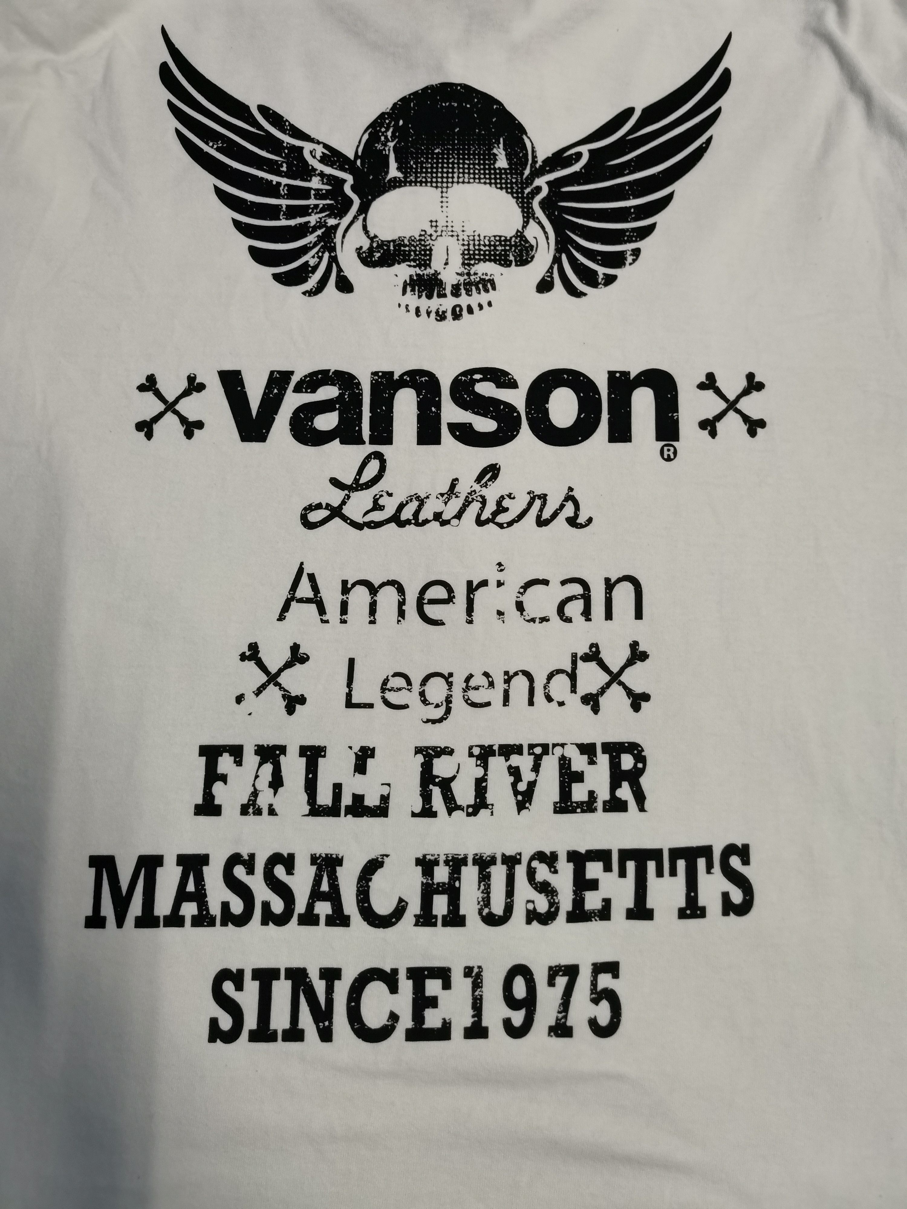 Vanson Leathers Vanson Cottons Polo Shirt White Skull Big Logo Size US XL / EU 56 / 4 - 1 Thumbnail