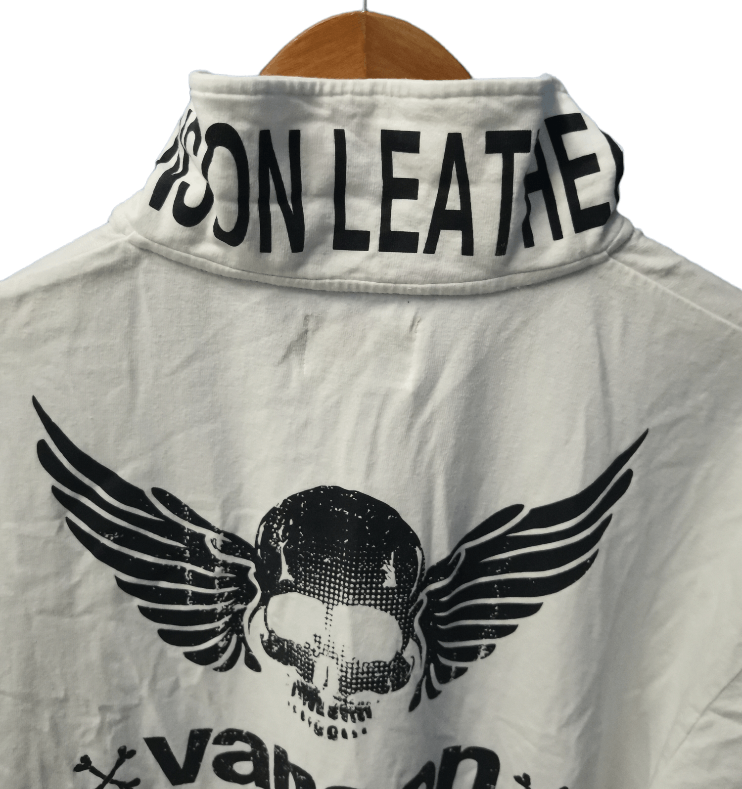 Vanson Leathers Vanson Cottons Polo Shirt White Skull Big Logo Size US XL / EU 56 / 4 - 4 Thumbnail