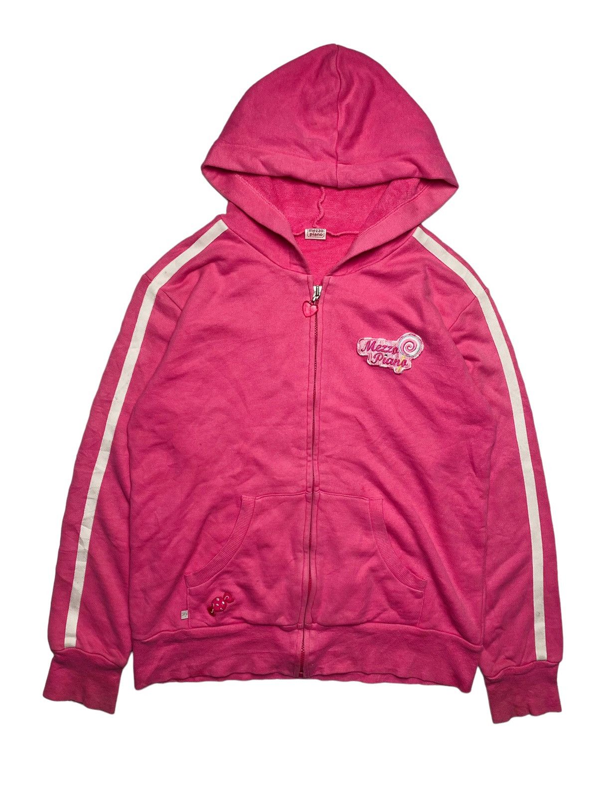 image of Angel Blue 2000S Mezzo Piano - Share The Sweets Pink Zip Hoodie, Men's (Size Medium)