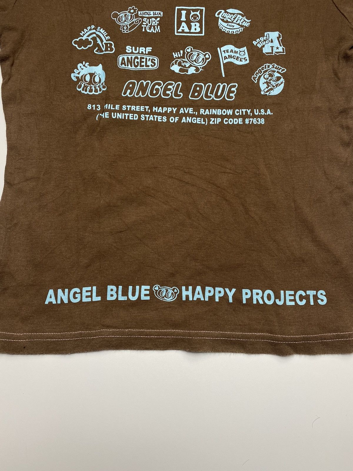 Angel Blue × Japanese Brand SOLD OUT 2000s Angel Blue - Multilogo Happy Summer Baby Tee Size M / US 6-8 / IT 42-44 - 4 Thumbnail