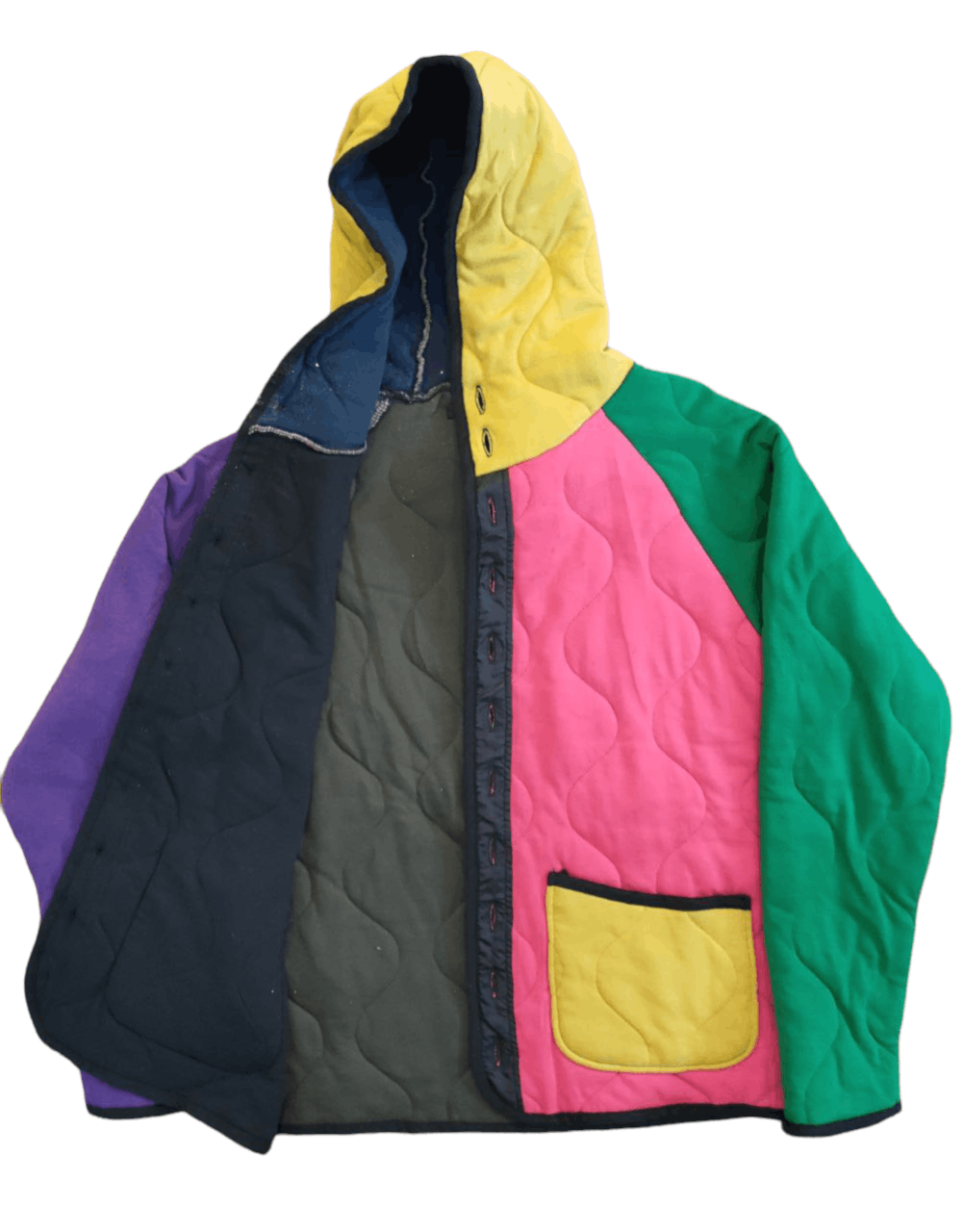 Japanese Brand Color Block Button Up Hoodie Size US S / EU 44-46 / 1 - 3 Thumbnail