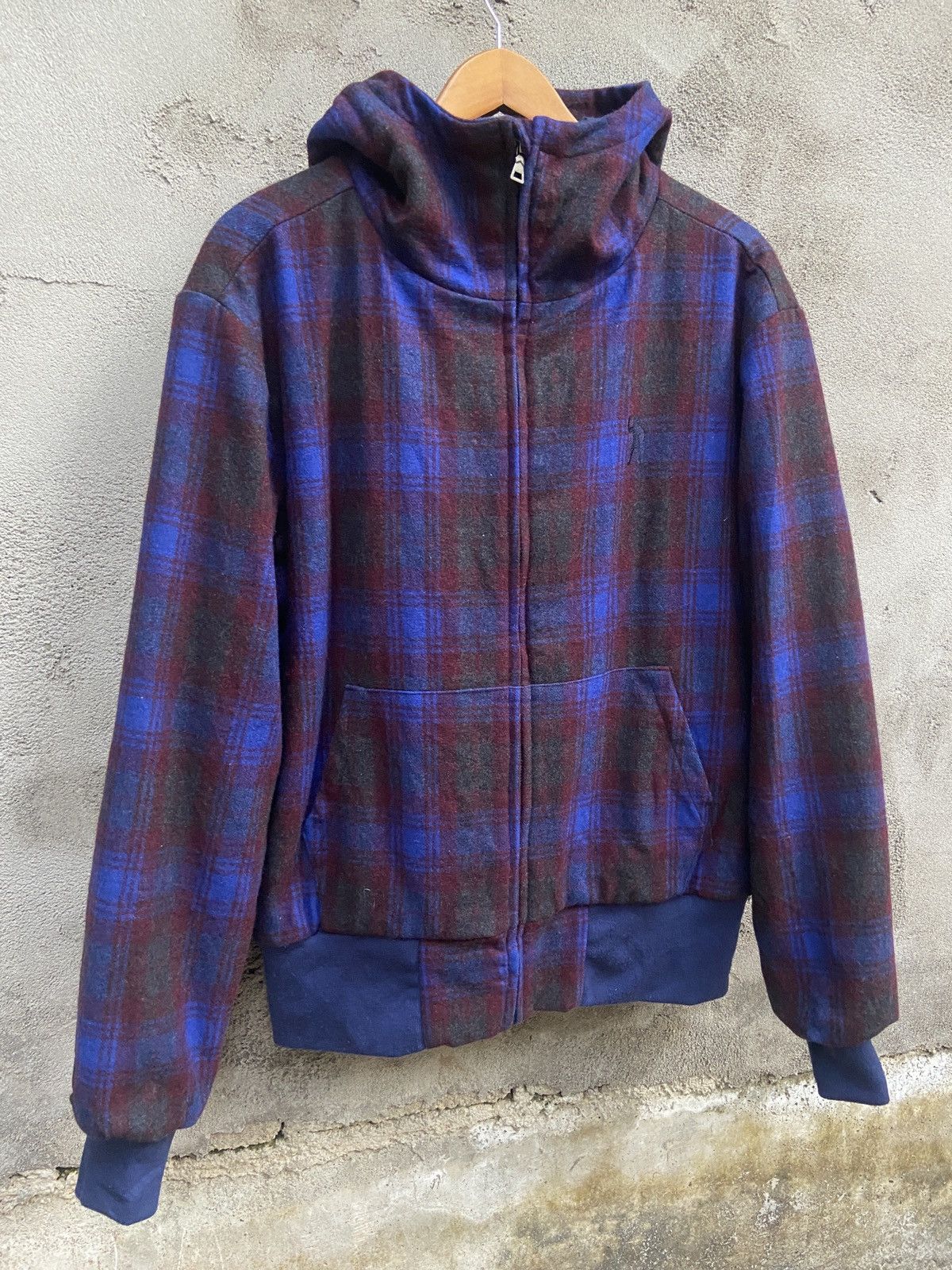 Billionaire Boys Club × Icecream BBC Ice Cream Checkered Wool Hooded Bomber Jacket Size US L / EU 52-54 / 3 - 3 Thumbnail