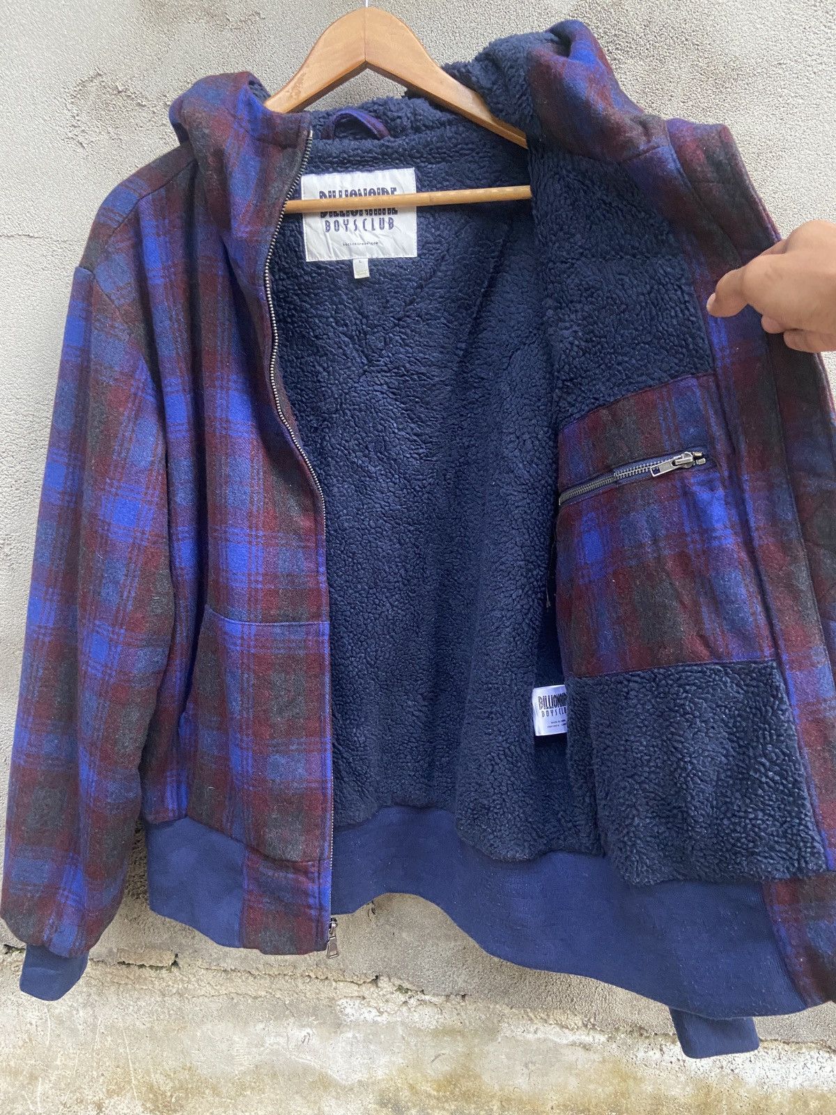 Billionaire Boys Club × Icecream BBC Ice Cream Checkered Wool Hooded Bomber Jacket Size US L / EU 52-54 / 3 - 6 Thumbnail