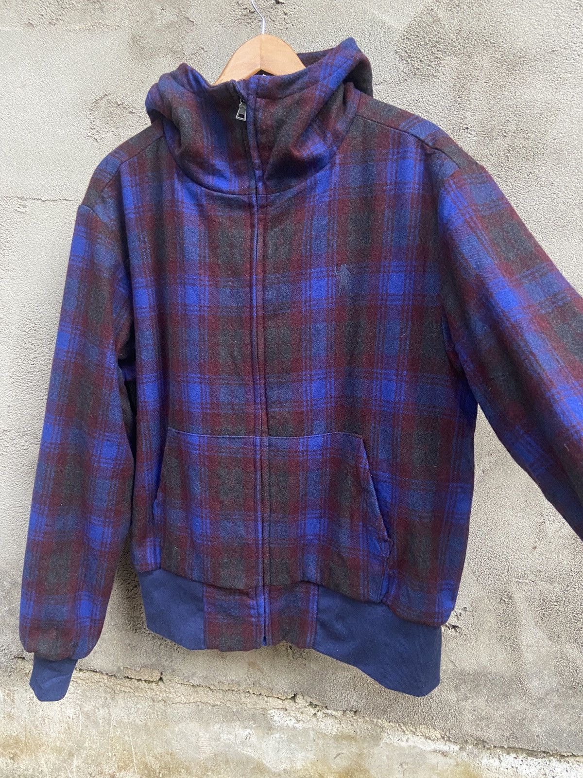 Billionaire Boys Club × Icecream BBC Ice Cream Checkered Wool Hooded Bomber Jacket Size US L / EU 52-54 / 3 - 4 Thumbnail