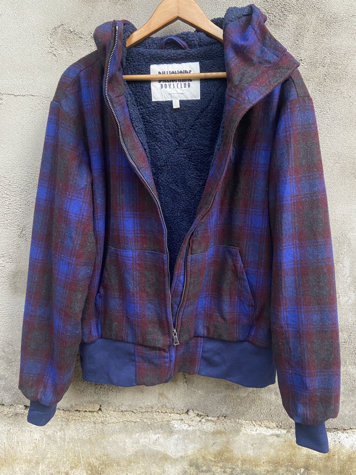 Billionaire Boys Club × Icecream BBC Ice Cream Checkered Wool Hooded Bomber Jacket Size US L / EU 52-54 / 3 - 5 Thumbnail