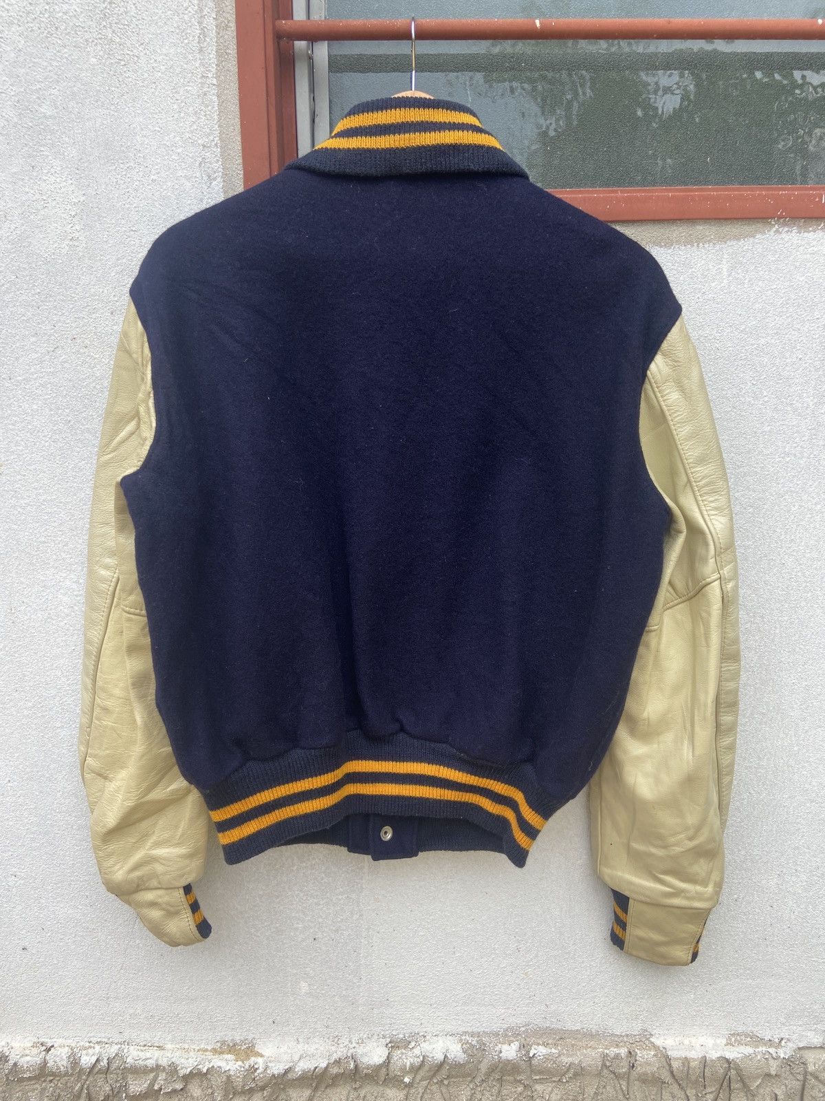 Golden Bear × Vintage Vintage GOLDEN BEAR 80’s Wool Leather Varsity Jacket USA Size US M / EU 48-50 / 2 - 2 Thumbnail