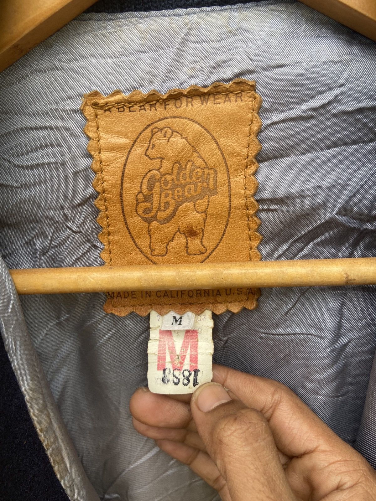 Golden Bear × Vintage Vintage GOLDEN BEAR 80’s Wool Leather Varsity Jacket USA Size US M / EU 48-50 / 2 - 8 Thumbnail