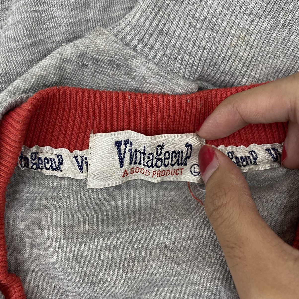 Vintage Vintage VINTAGECUP Embroidered Logo Colour Block Sweatshirt Size US L / EU 52-54 / 3 - 3 Thumbnail