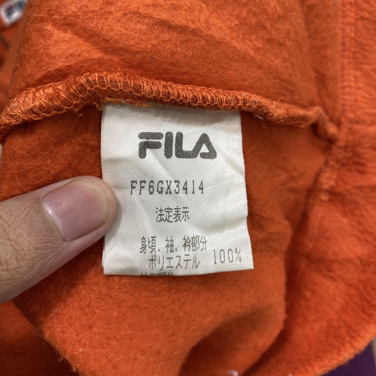 Fila FILA ITALY Half Zipper Embroidered Logo Orange Sweatshirt Size US M / EU 48-50 / 2 - 9 Thumbnail