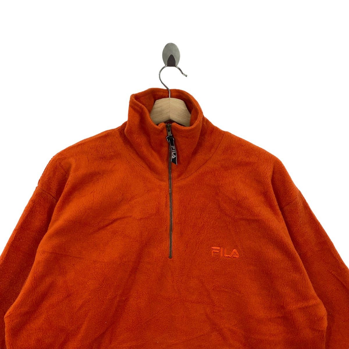 Fila FILA ITALY Half Zipper Embroidered Logo Orange Sweatshirt Size US M / EU 48-50 / 2 - 2 Thumbnail