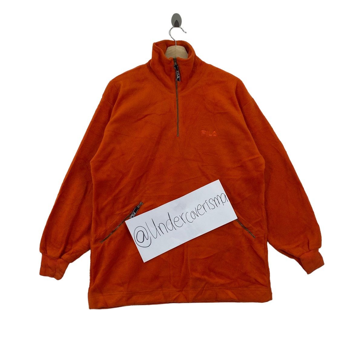 Fila FILA ITALY Half Zipper Embroidered Logo Orange Sweatshirt Size US M / EU 48-50 / 2 - 1 Thumbnail