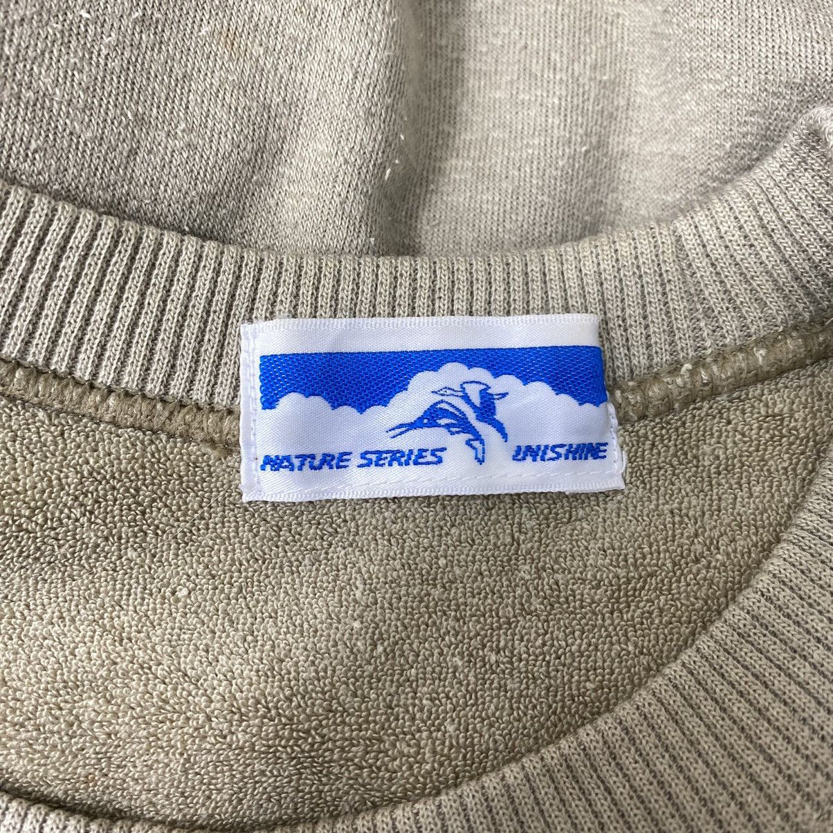 Vintage GREATER PIED KINGFISHER Bird Print Brown Pocket Sweatshirt Size US S / EU 44-46 / 1 - 3 Thumbnail