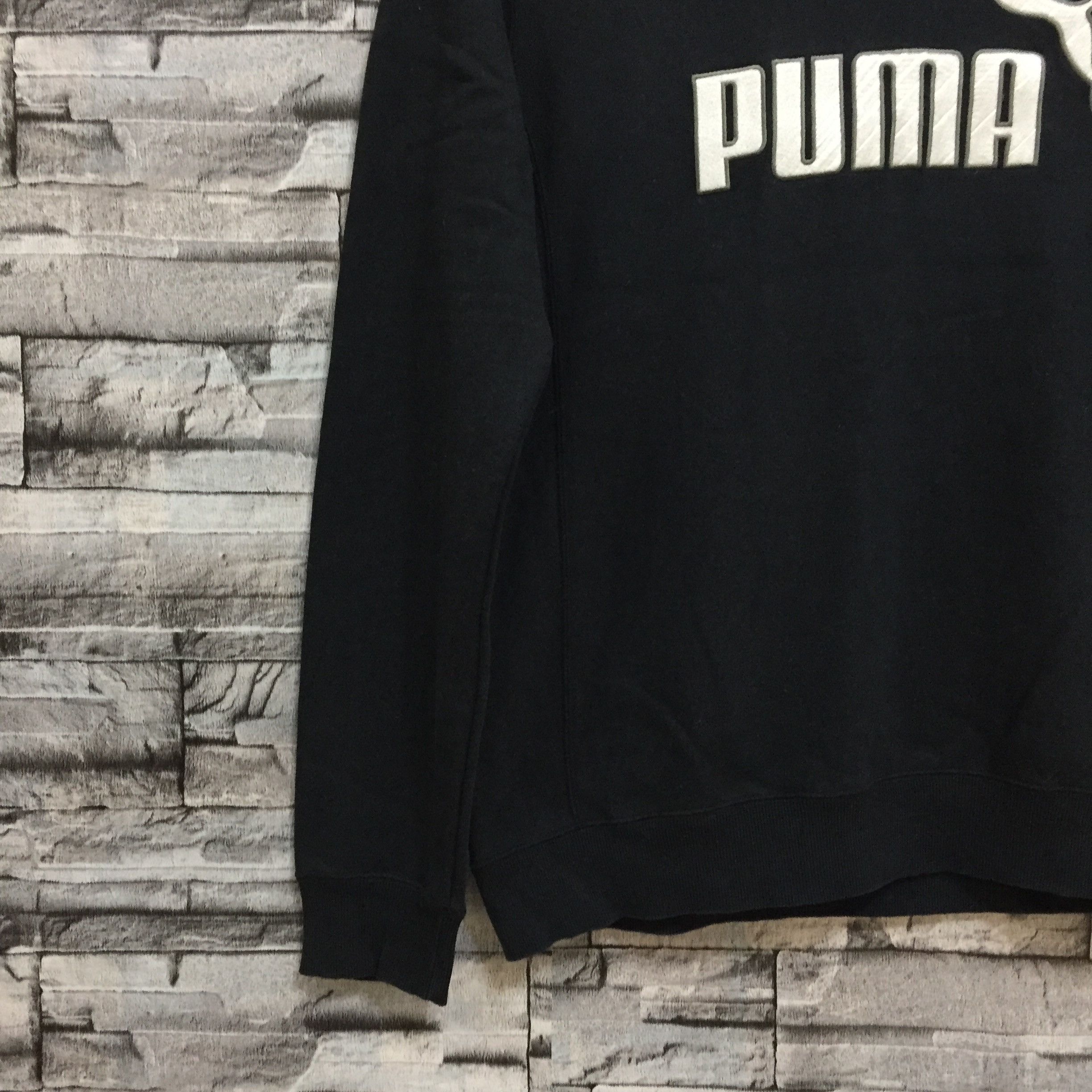 Puma Vintage Puma sweatshirt embroidered big logo size M black Size US M / EU 48-50 / 2 - 4 Thumbnail