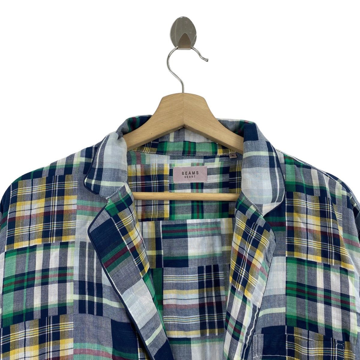 Japanese Brand BEAMS HEART Japanese Brand Tartan Check Shirt Button Up Size US M / EU 48-50 / 2 - 2 Thumbnail