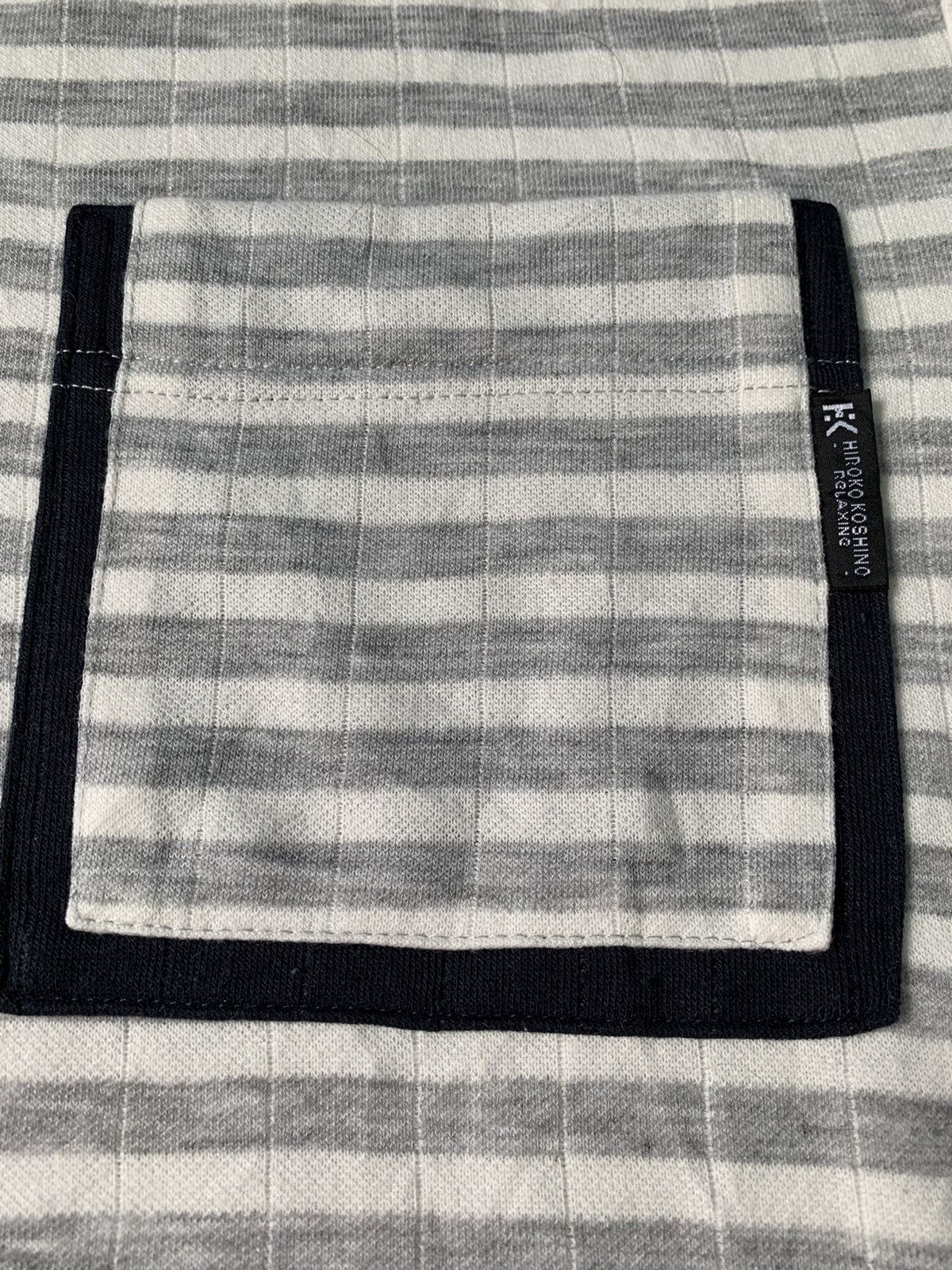 Hiroko Koshino Homme Hiroko Koshino Homme Pocket Tee Striped Size US L / EU 52-54 / 3 - 4 Thumbnail
