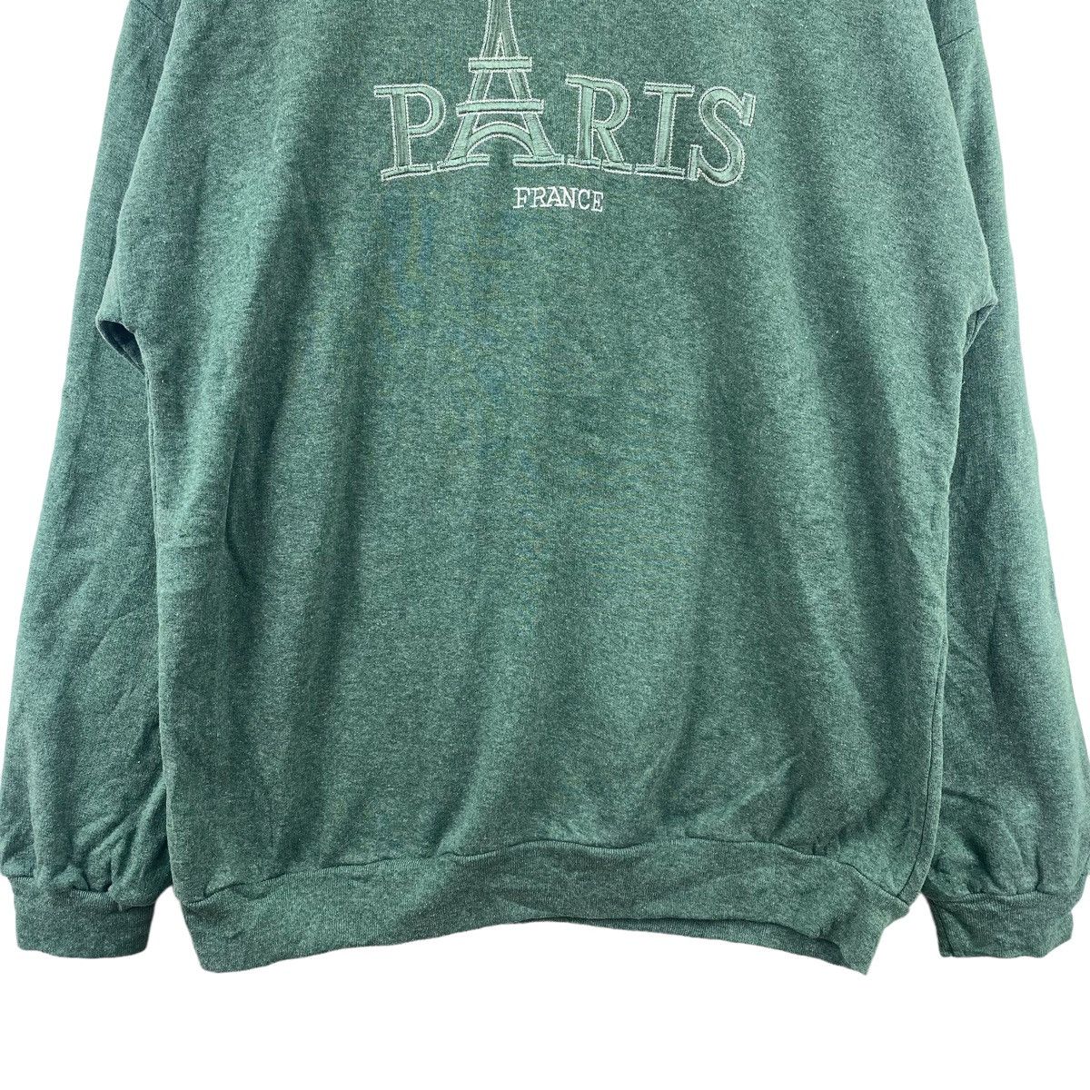 Vintage Vintage 90s PARIS FRANCE Embroidered Logo Oversize Green Size US XL / EU 56 / 4 - 5 Thumbnail
