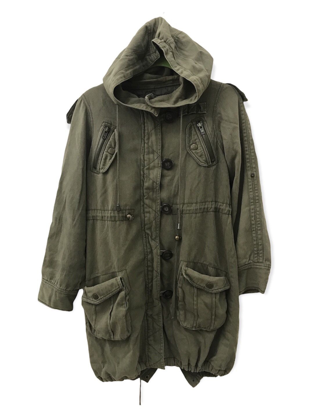 One Way Forceful Line Military Sehily Long Jacket