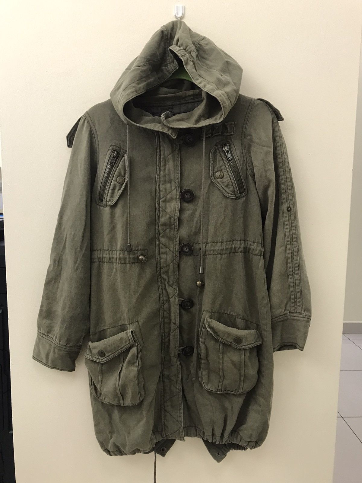 Vintage One Way Forceful Line Military Sehily Long Jacket Size S / US 4 / IT 40 - 2 Thumbnail