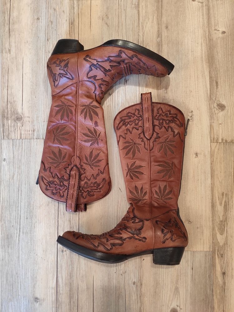 Denis Simachev GRAIL! Embroidered cowboy boots.Like Saint Laurent or Gucci Size US 9 / EU 42 - 1 Thumbnail