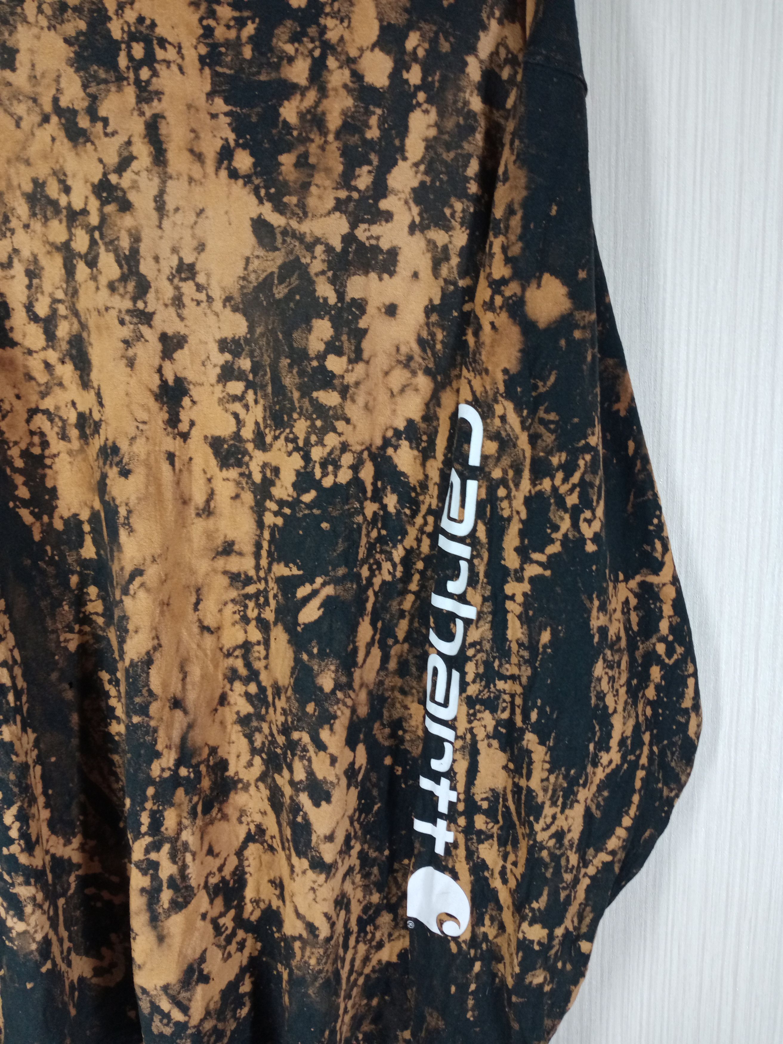 Carhartt Vintage Carhartt Long Sleeve Acid Wash Tshirt Size US XL / EU 56 / 4 - 3 Thumbnail