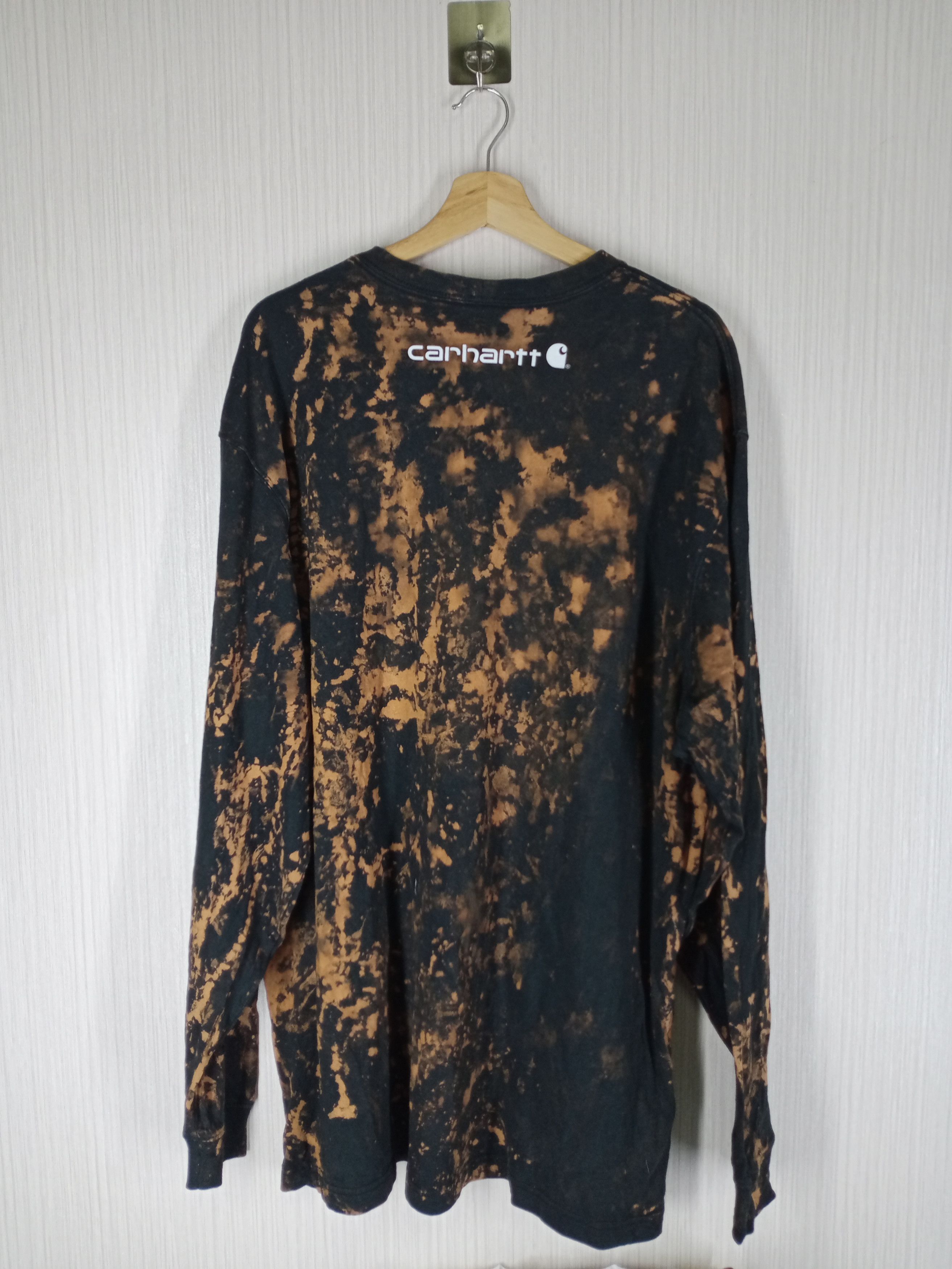 Carhartt Vintage Carhartt Long Sleeve Acid Wash Tshirt Size US XL / EU 56 / 4 - 2 Thumbnail