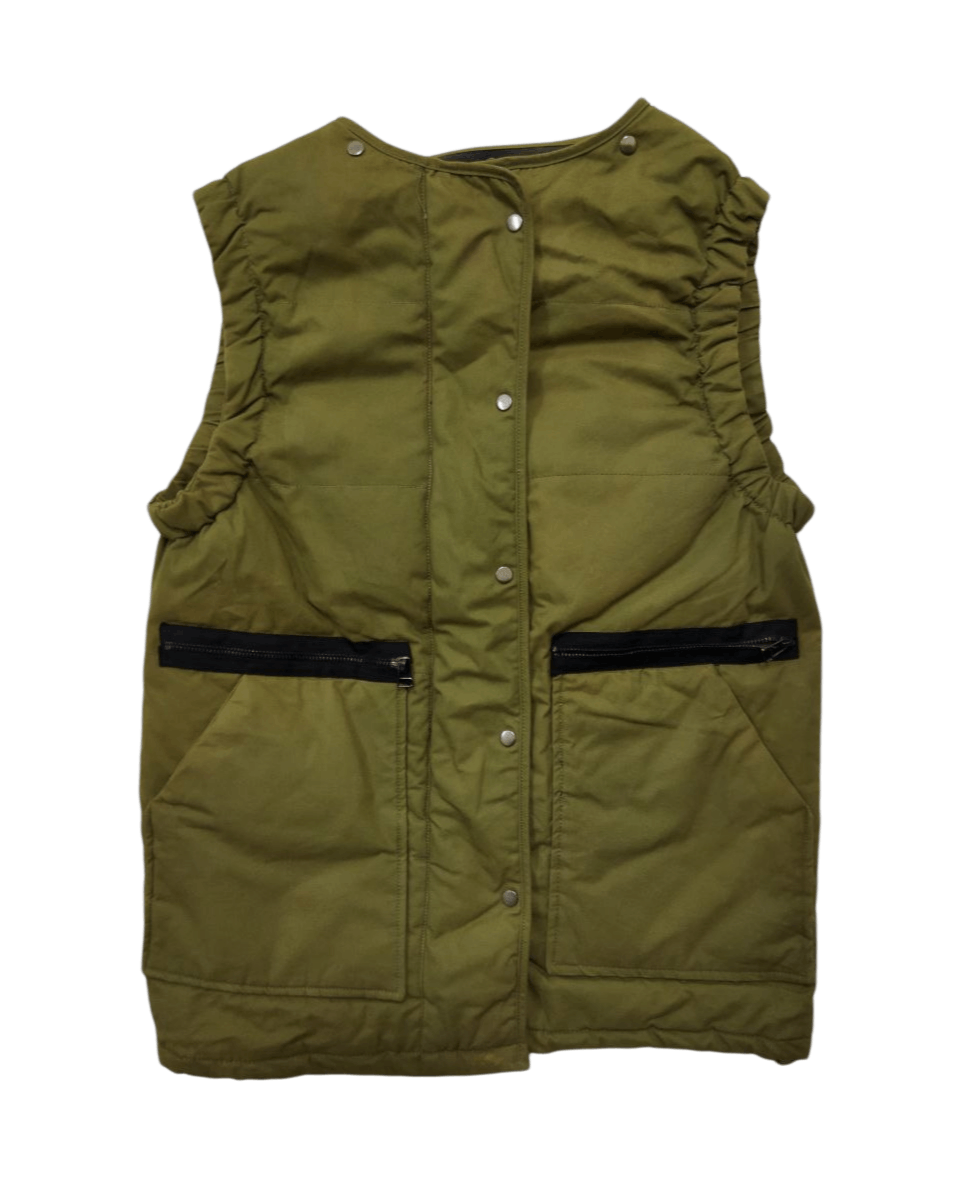 image of Vintage Best Offersoul Plus Basic Army Style Distressed Vest in Army Green, Men's (Size Large)