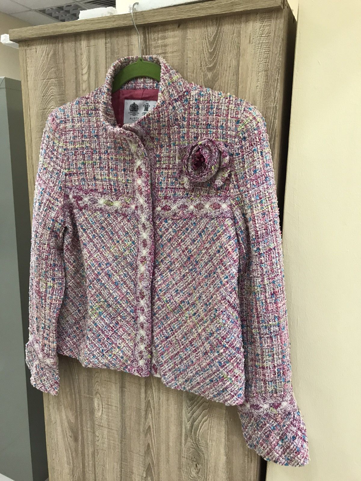 Austin Reed 💐 Austin Reed Paris Tweed Rose Jacket – Size M 💐 Size M / US 6-8 / IT 42-44 - 3 Thumbnail